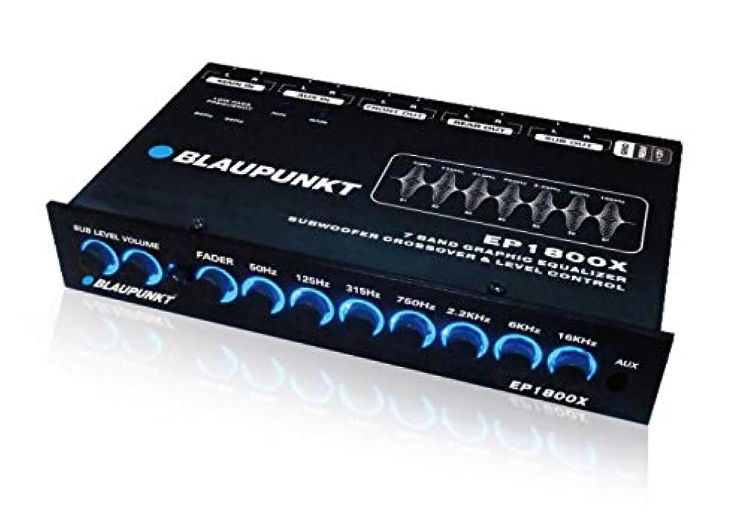 Blaupunkt EP1800X 7Band Car Audio Graphic Equalizer with Front 3.5mm Auxiliary Input, Rear RCA Auxiliary Input and High Level S