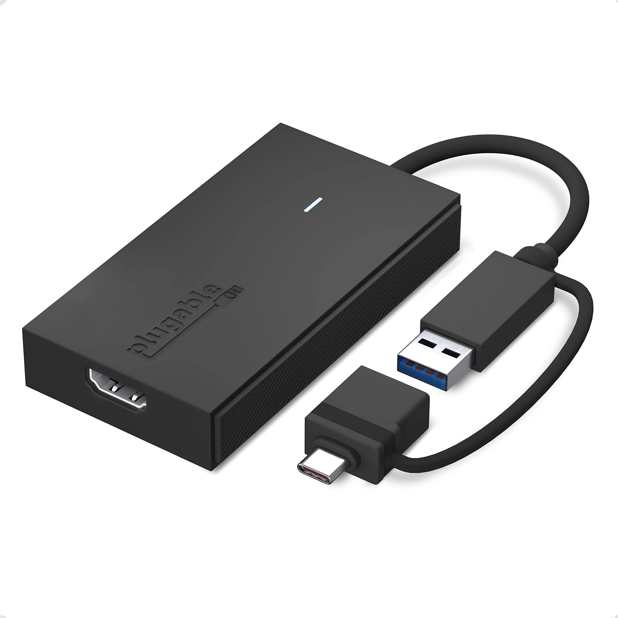 Plugable USB C to HDMI Adapter, Universal Video Graphics Adapter for USB 3.0 and USB-C Macs and Windows, Extend an HDMI Monitor 