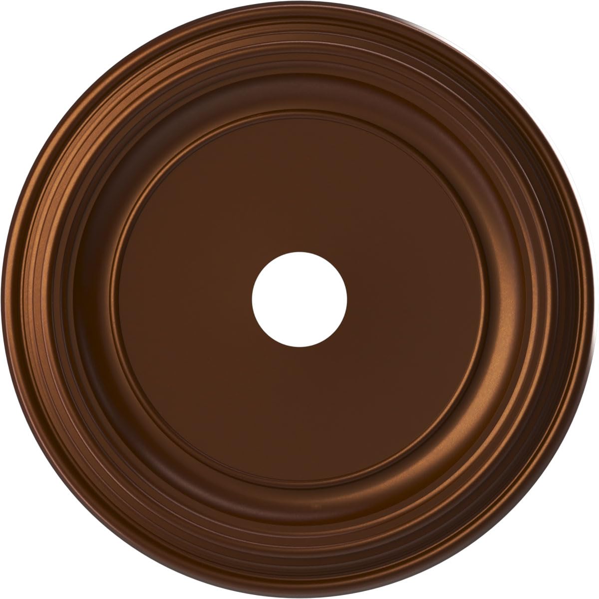 22OD x 3 1/2ID x 1 1/2P Traditional Thermoformed PVC Ceiling Medallion (Fits Canopies up to 13 1/2), Metallic Dark Copper