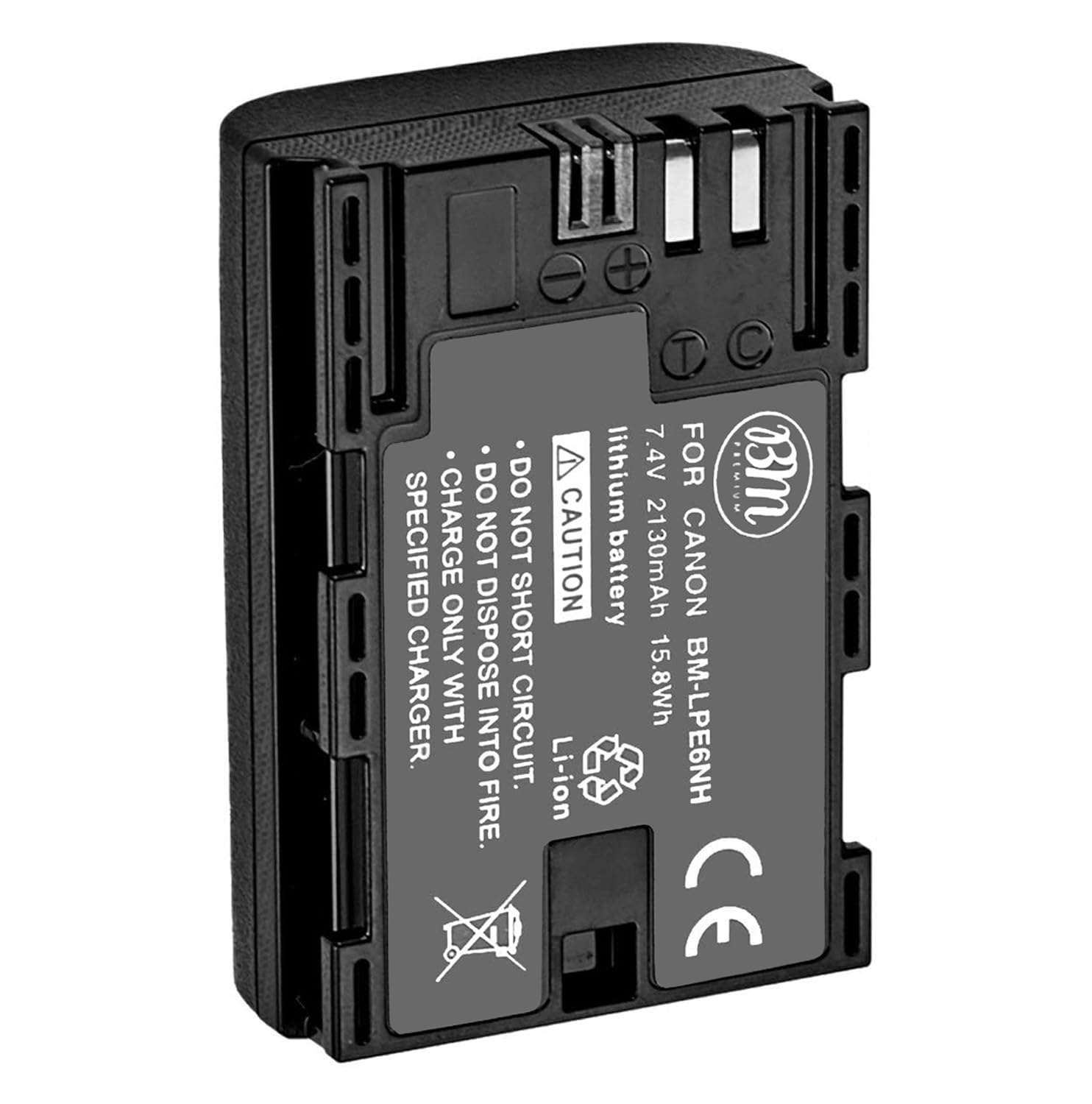 Bm Premium Lp E6Nh High Capacity Battery For Canon Eos R, Eos R5, Eos R6, Eos R6 Ii, Eos R7, Eos 90D, Eos 60D, Eos 70D, Eos 80D,