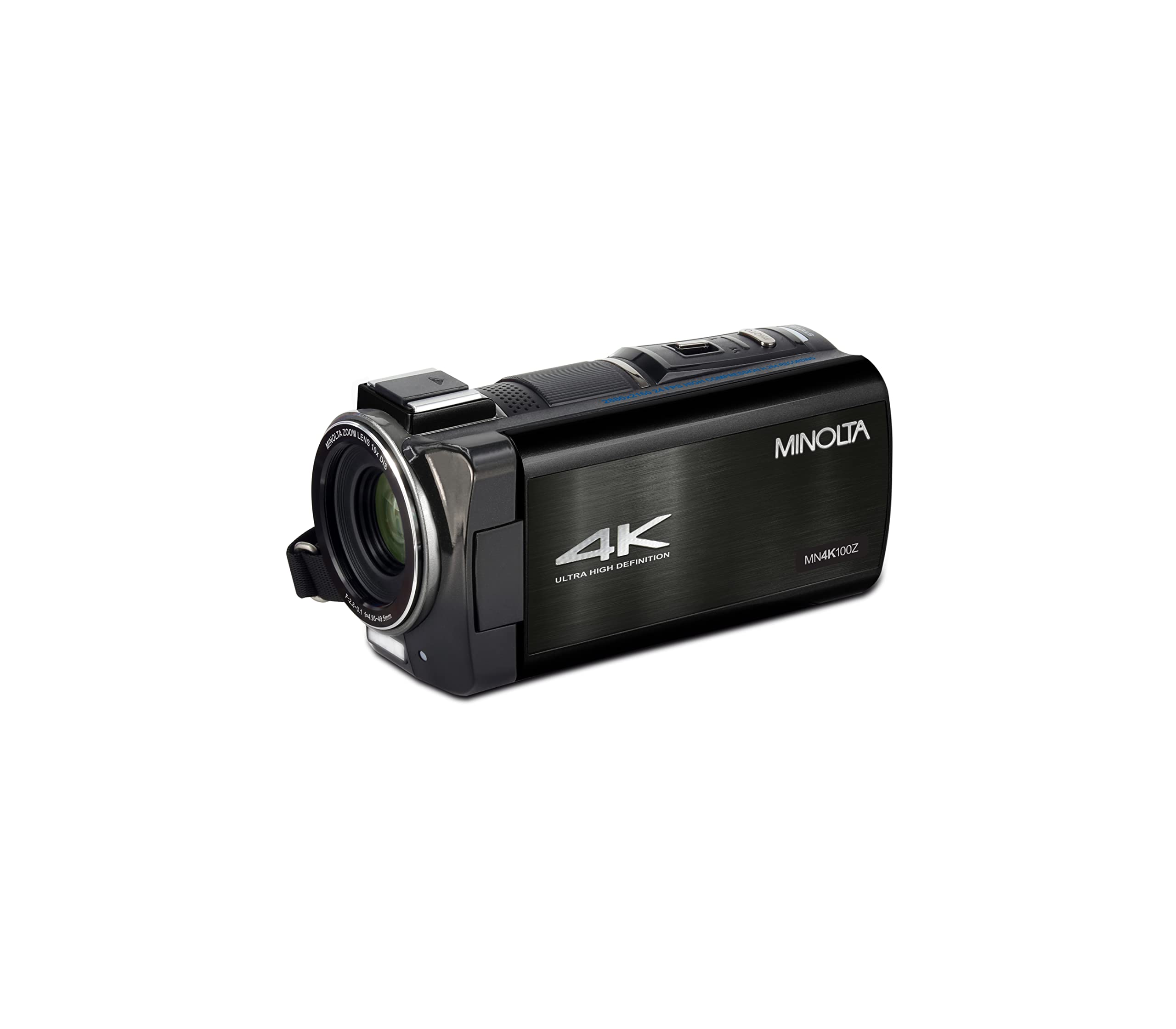 Minolta Mn4K100Z 4K Ultra Hd Camcorder W/10X Optical Zoom (Black)
