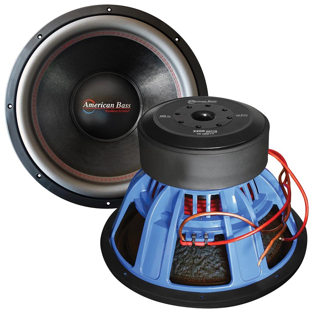 American Bass Usa Hd 15D1 4000 Watt Max Dual 1 Ohm Subwoofer