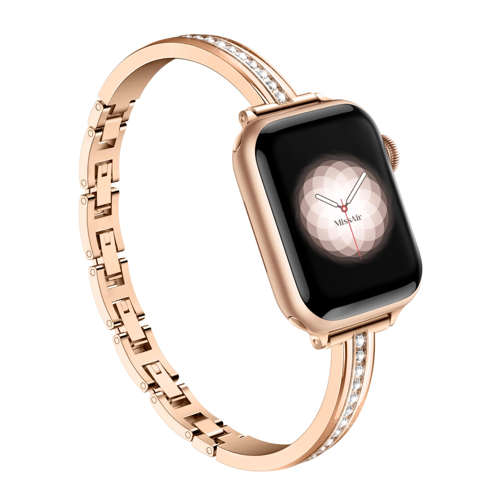 Missair Bands Compatible With Apple Watch Band 38Mm 40Mm 41Mm 42Mm 44Mm 45Mm 46Mm 49Mm For Women Girl, Slim Metal Dressy Jewelry