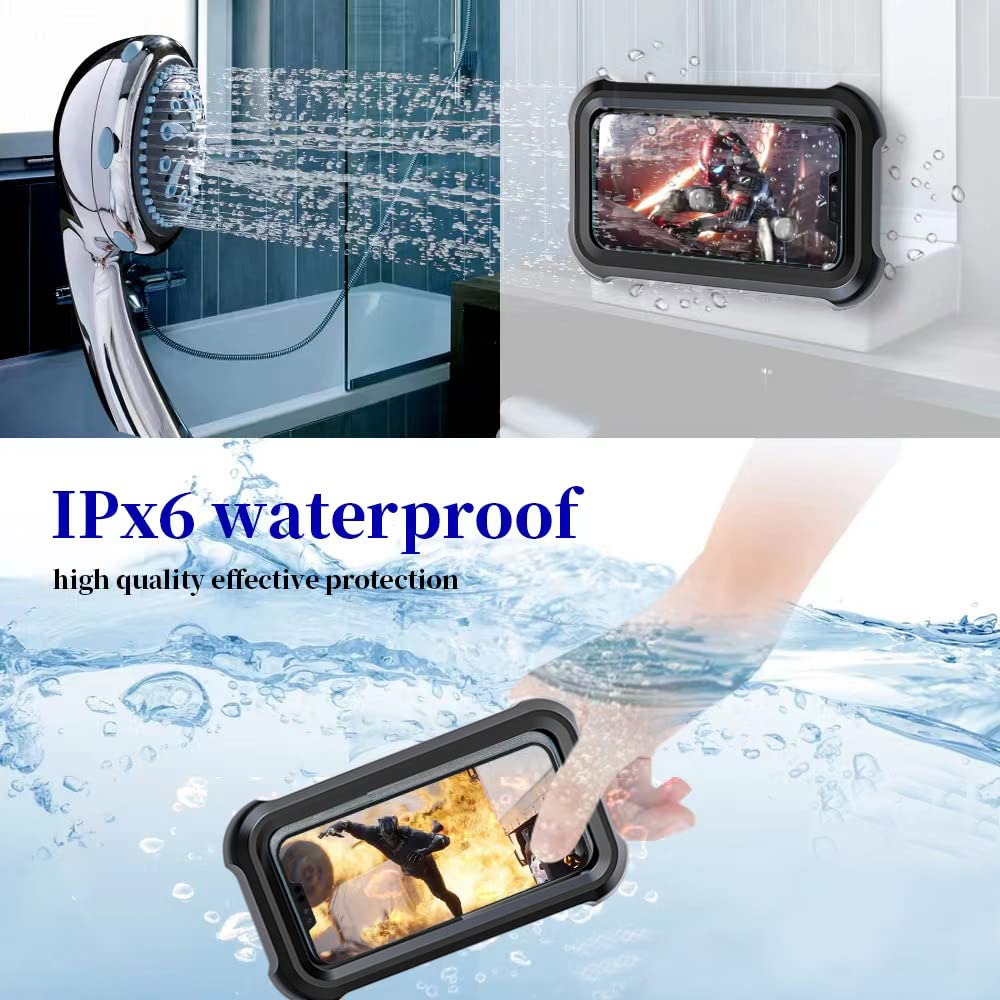 Upgraded 480 Rotating Shower Phone Holder Waterproof Case With Touch Screen,Oolyico Shower Accessories Guardian Buddy Phone Hold