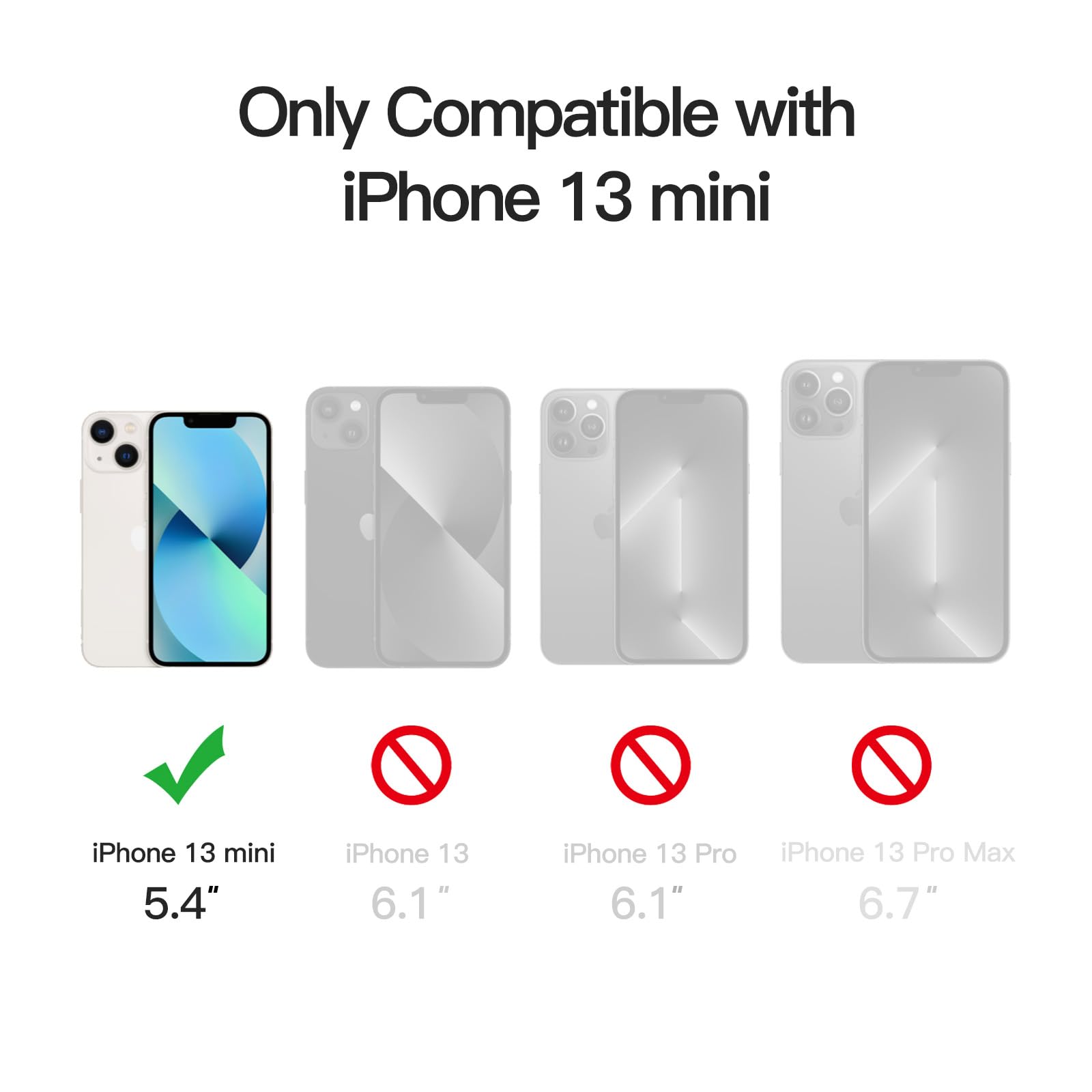 Jetech Magnetic Case For Iphone 13 Mini 5.4 Inch Compatible With Magsafe, Translucent Matte Back Slim Shockproof Phone Cover (St