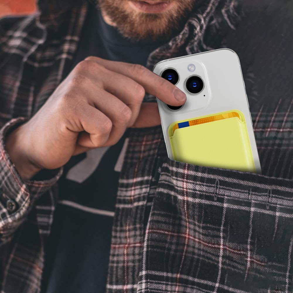 Kpneol Magnetic Wallet For Iphone, Leather Magnetic Phone Wallet Mag Wallet Rfid, Magnetic Wallet 3 Card Holder For Iphone 16/15