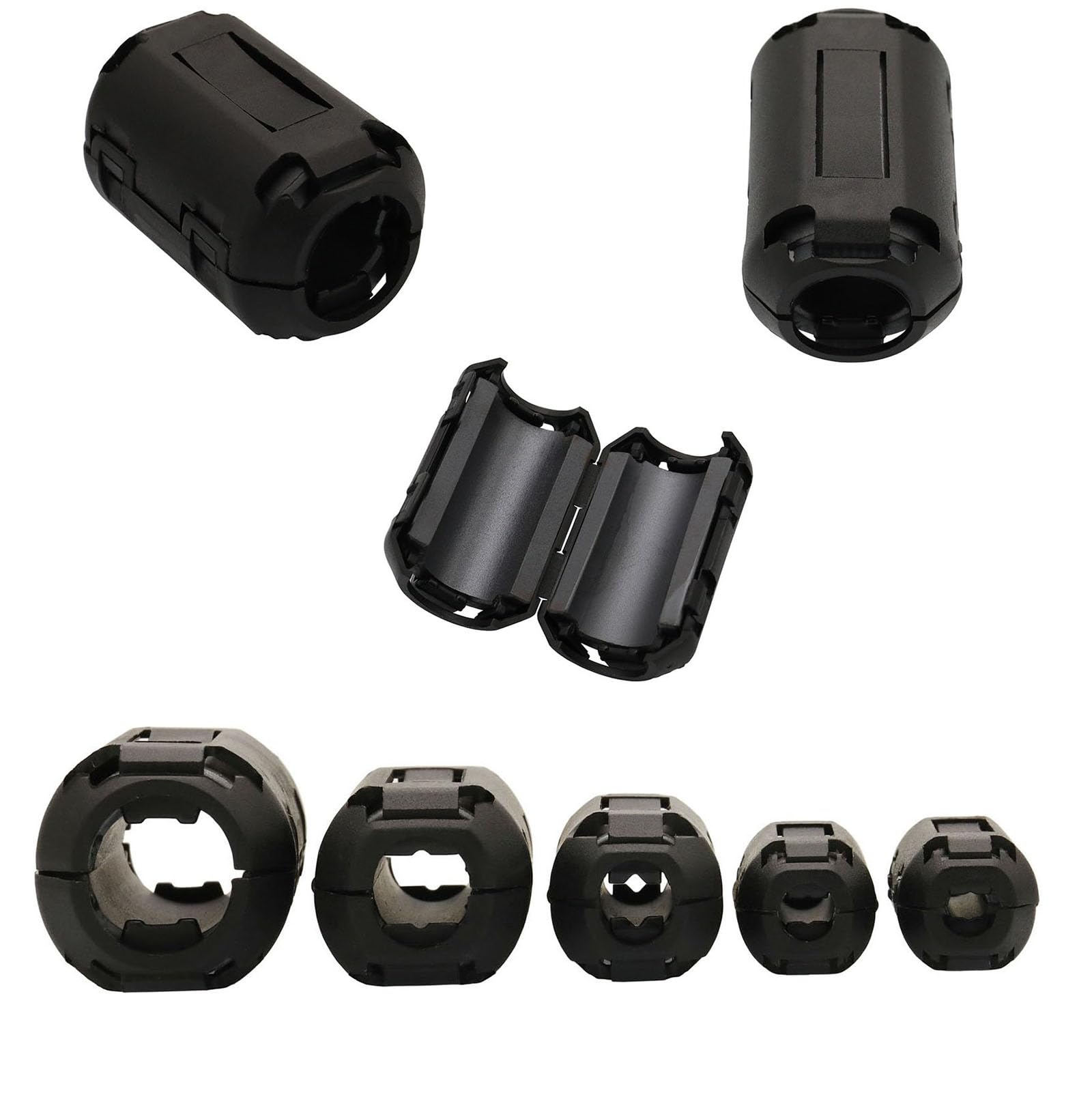 15Pcs 13Mm Clip On Ferrite Ring Core Rfi Emi Noise Suppressor Cable Clip For Telephones Tvs Speakers Radio Audio Equipment Noise