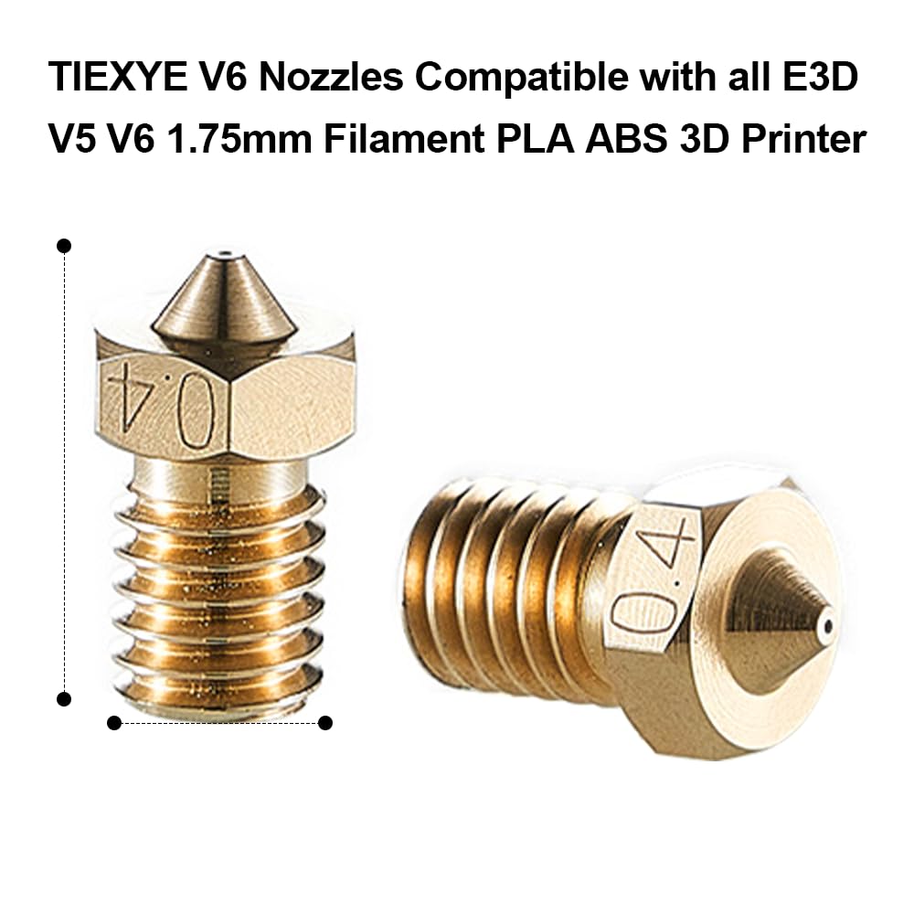 16Pcs V6 Nozzles Kit Compatible For E3D V5 V6 Hotend, V6 Nozzle 0.2/0.3/0.4/0.6Mm Compatible With Anycubic I3 Mega A8 Prusa I3 M