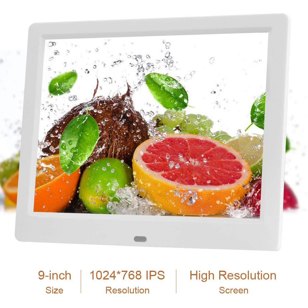 Tmc 9 Inch Digital Picture Photo Frame 4:3 High Resolution Ips Lcd Screen, Mp3/Photo/Video Player With Remote Control