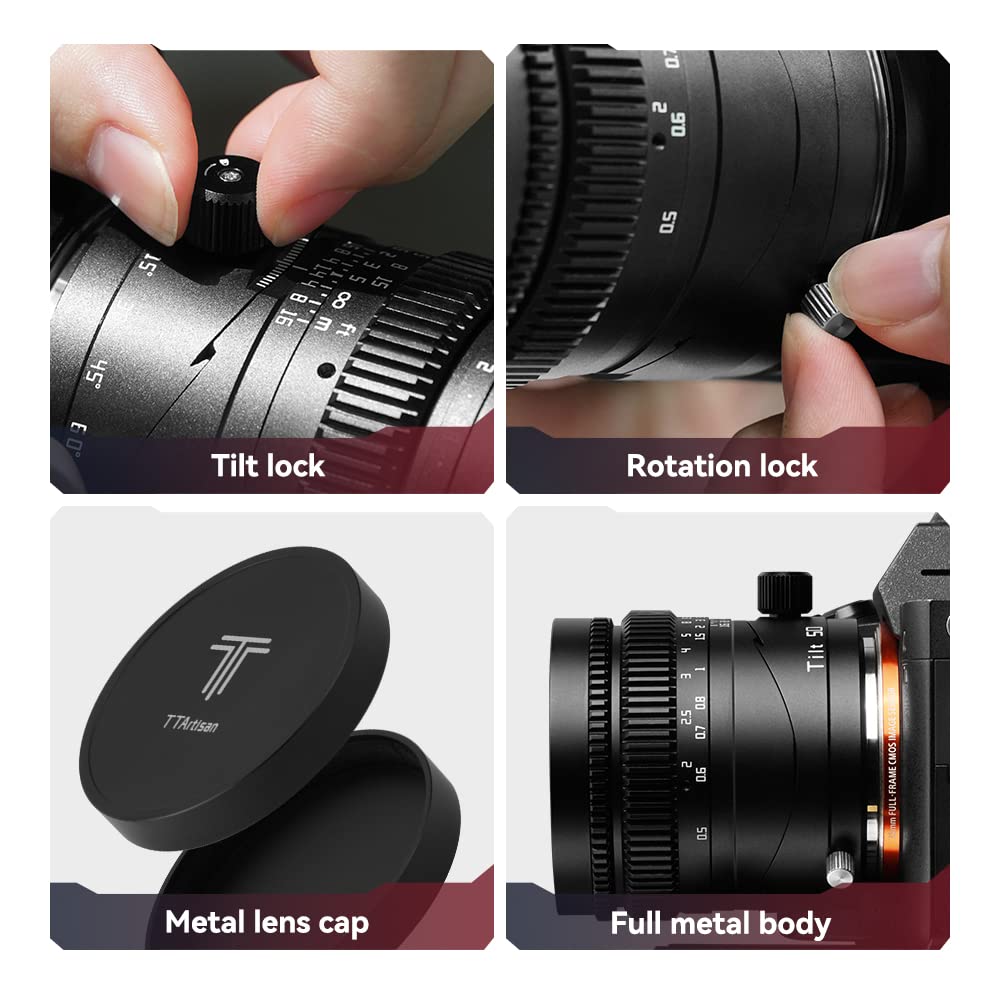 Ttartisan Tilt 50Mm F1.4 Lens Full Frame Manual Focus Portrait Lenses Large Aperture Mirrorless Camera For X Mount X A3 X A5 X A7 X H1 X T100 X T20 X T200 X T3 X T30 X T4 X T5 X Pro3 X E3 X E4 X S10
