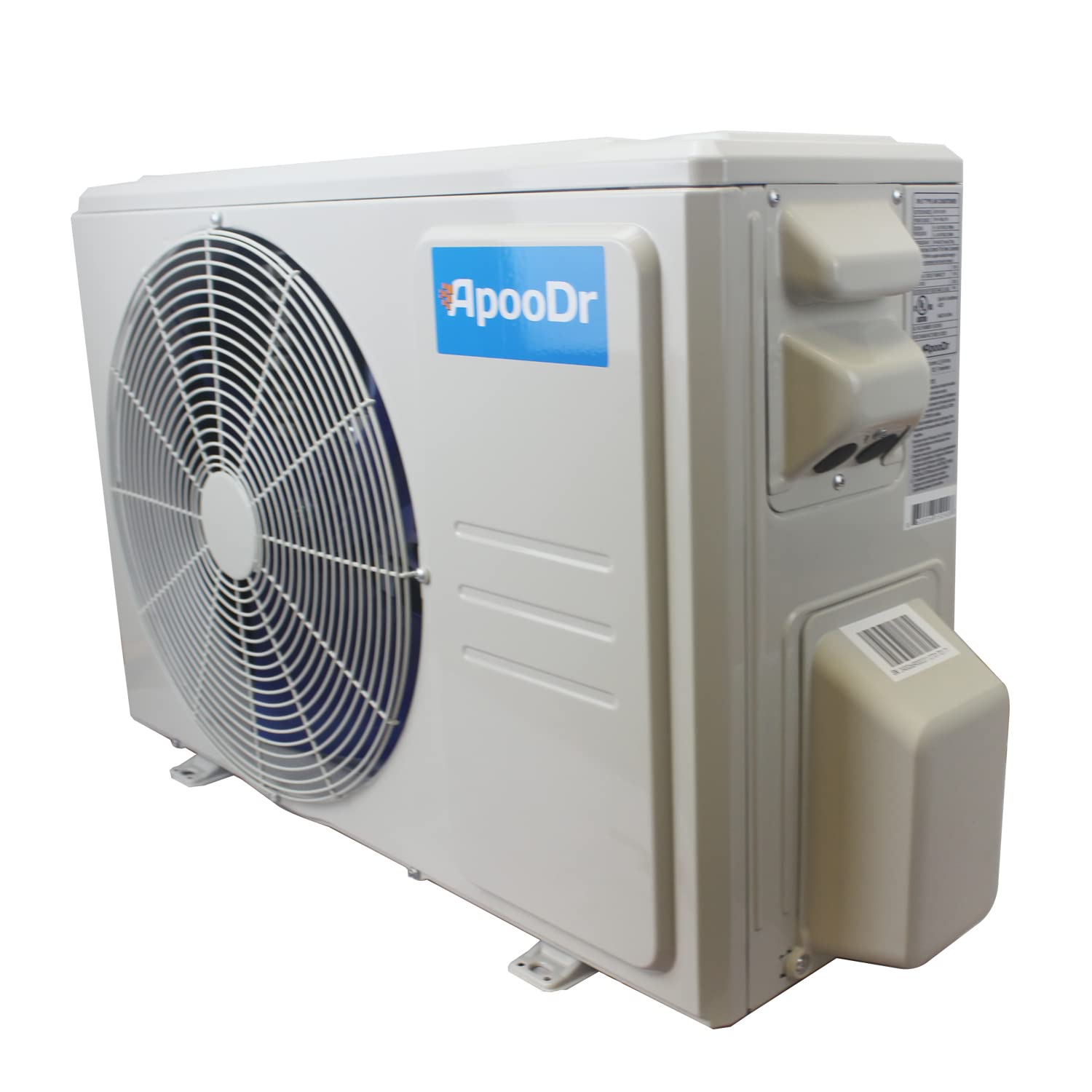 Apoodr 12000 Btu Mini Split Air Conditioner Ductless Inverter System 165 Seer With Heat Pump 110V 1 Ton,With Installation Kit