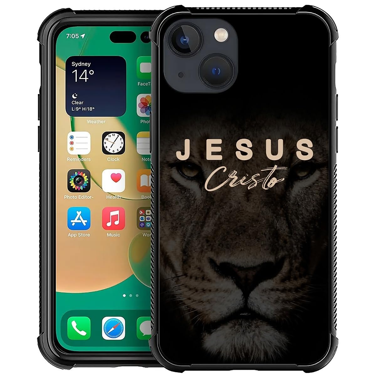 Deaorew for iPhone 15 Case | Classic Slim Cover Design | Jesus Lion