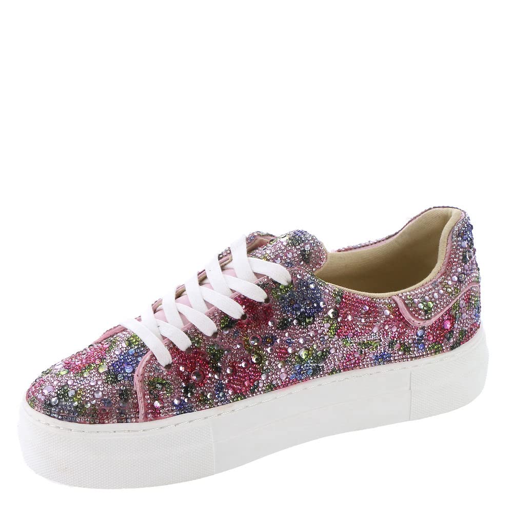 Betsey Johnson Womens Sidny Sneaker, Floral Multi, 95 Us