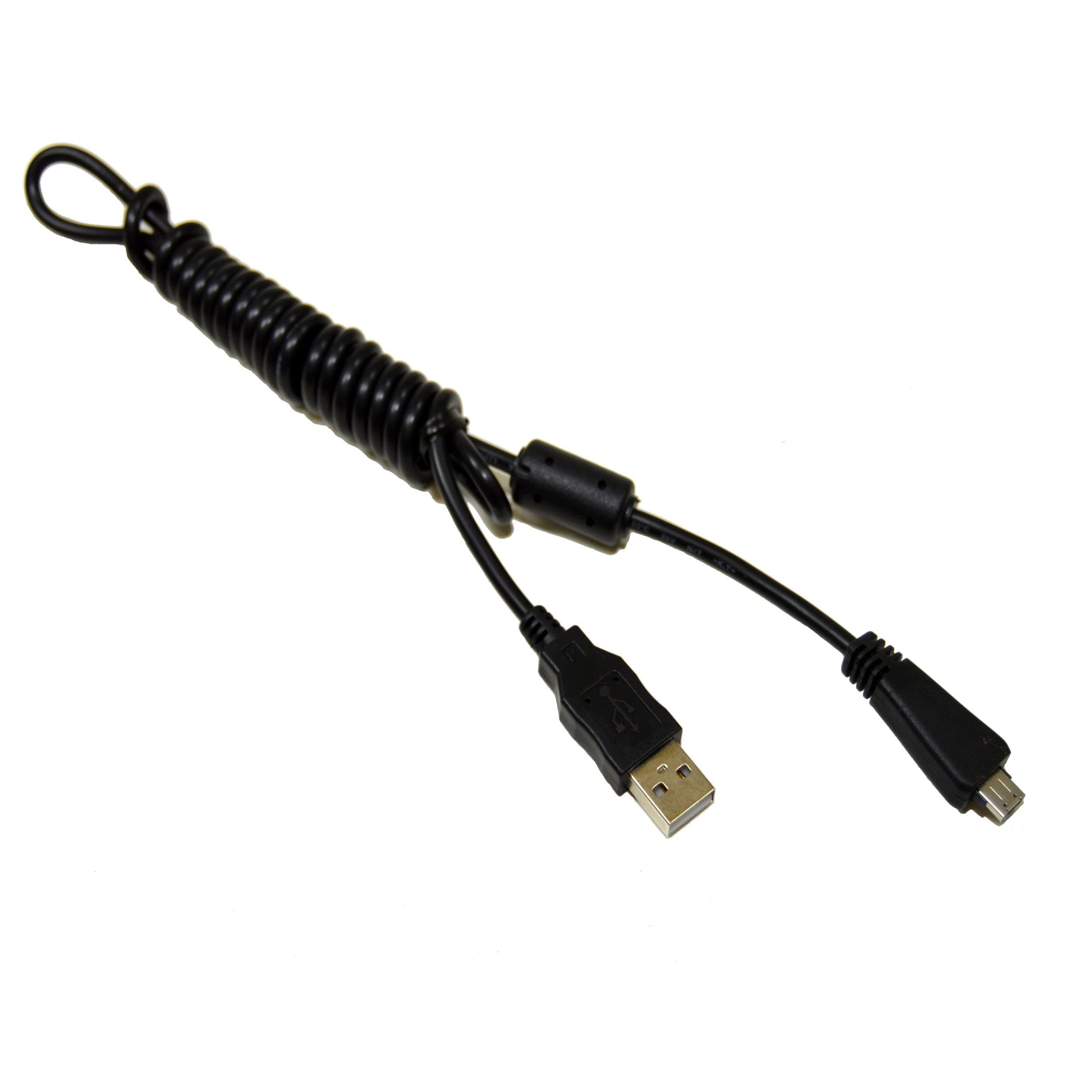 HQRP USB Data Cable Cord Compatible with Sony Cyber-Shot DSC-T110, DSC-T99, DSC-H70 Digital Camera