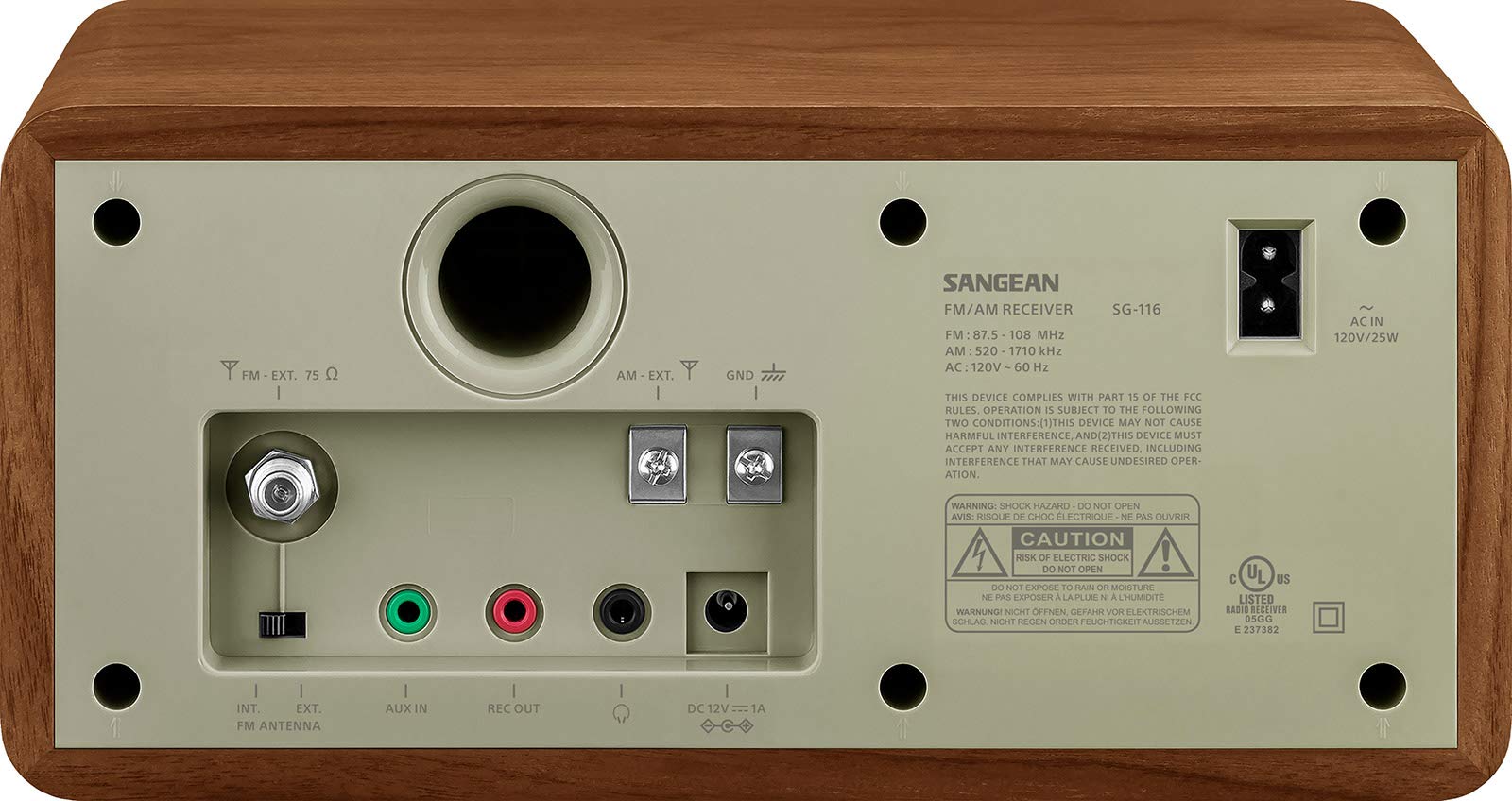 Sangean Sg-116 Retro Wooden Cabinet Radio,Walnut-Silver