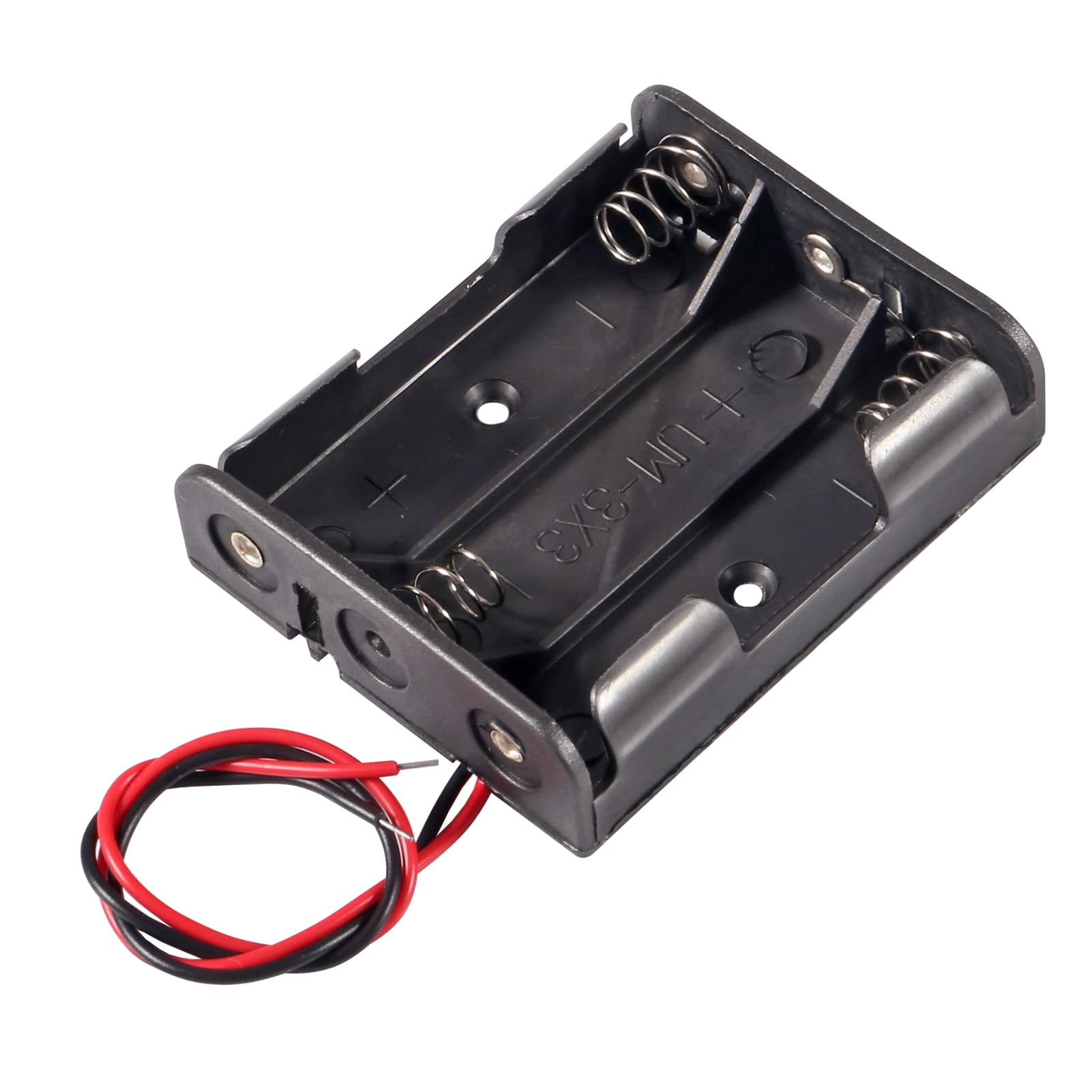 Aobao 6Pcs 3 Aa Battery Holder 3 X 1.5V 4.5V Aa Battery Holder Case Box With Leads Wires