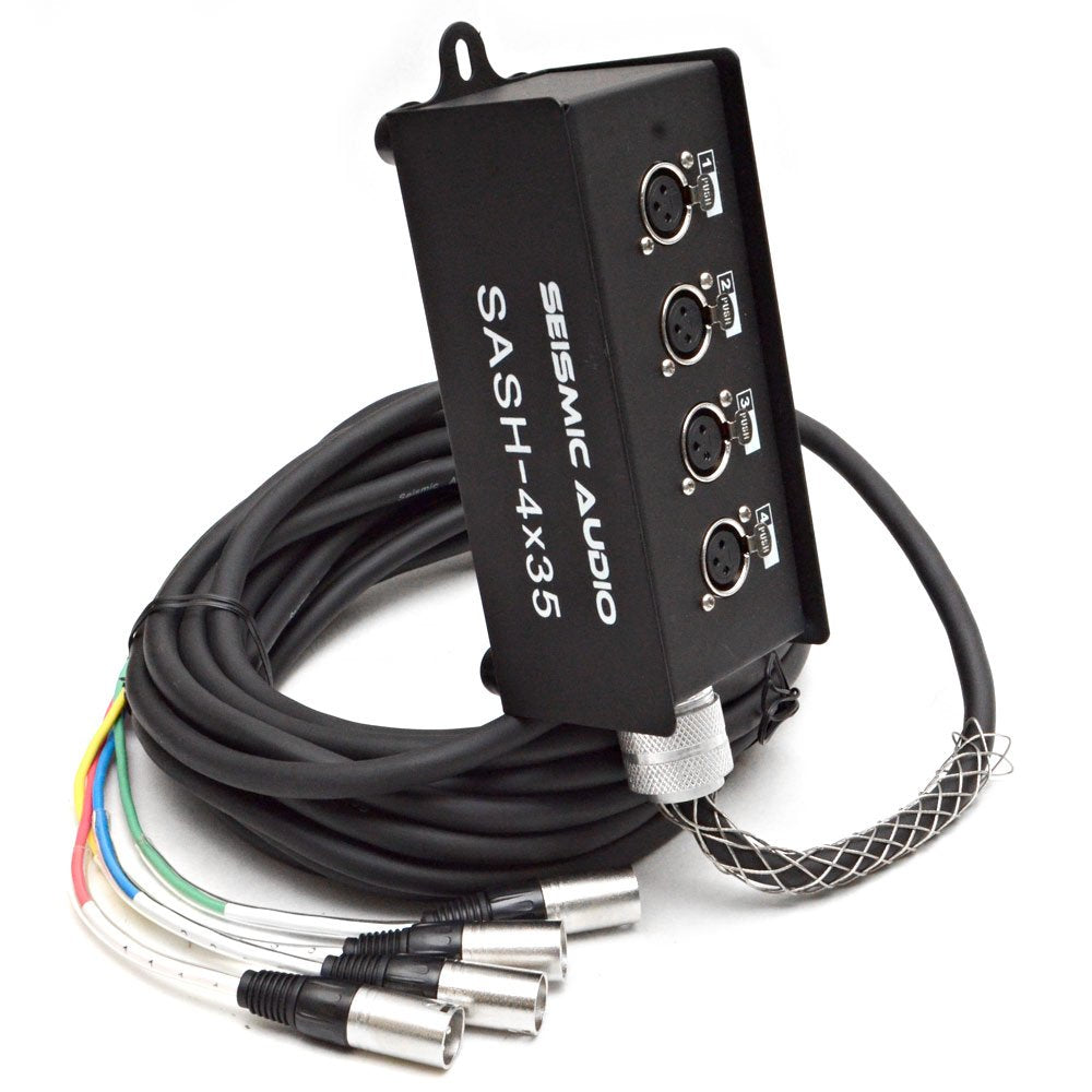 Seismic Audio - Sash-4X35 - 4 Channel Xlr Send Sub Snake Cable - 35 Feet