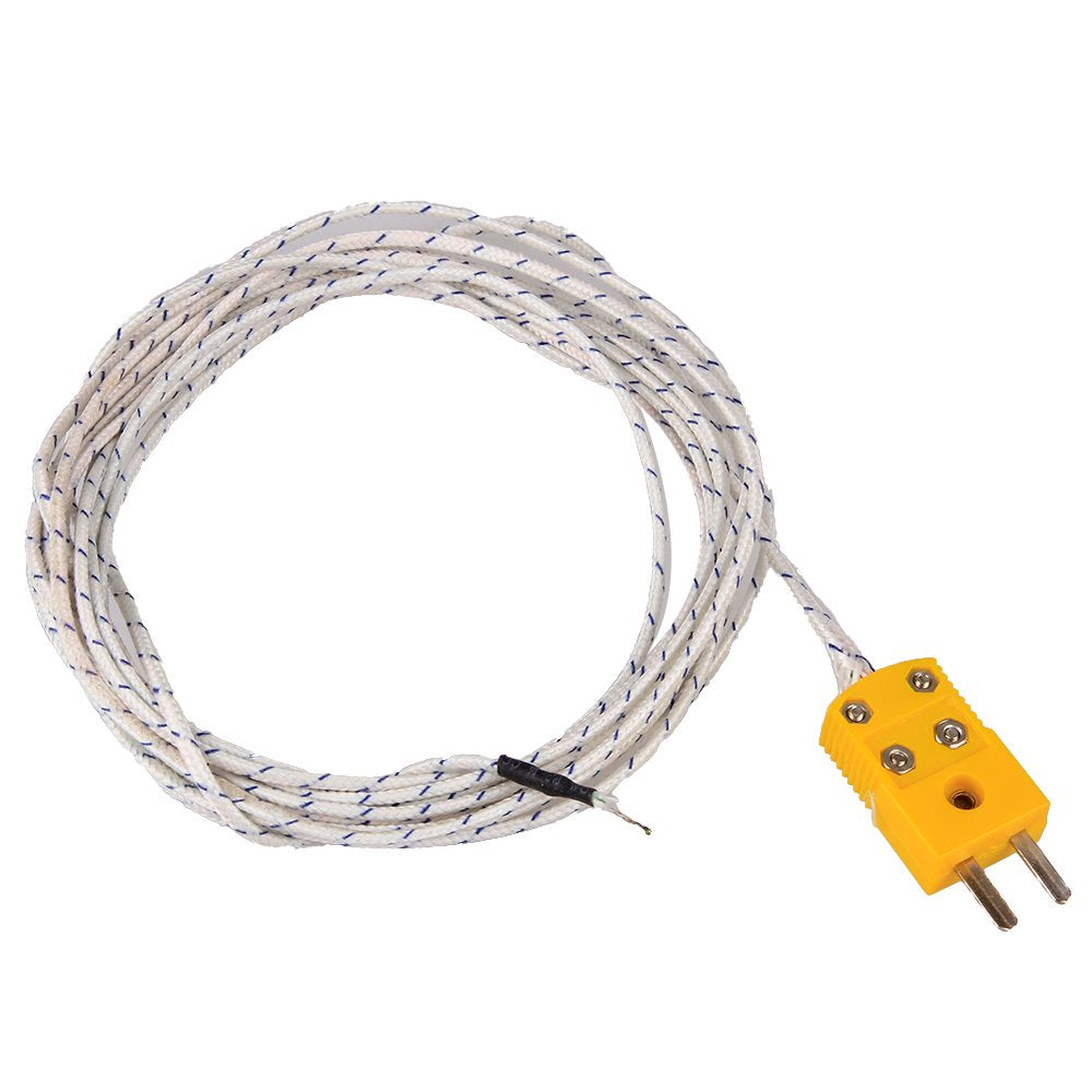 Szzijia 5Pcs 3M K Type Mini Connector Thermocouple Temperature Probe Sensor Measure Range  50~700C