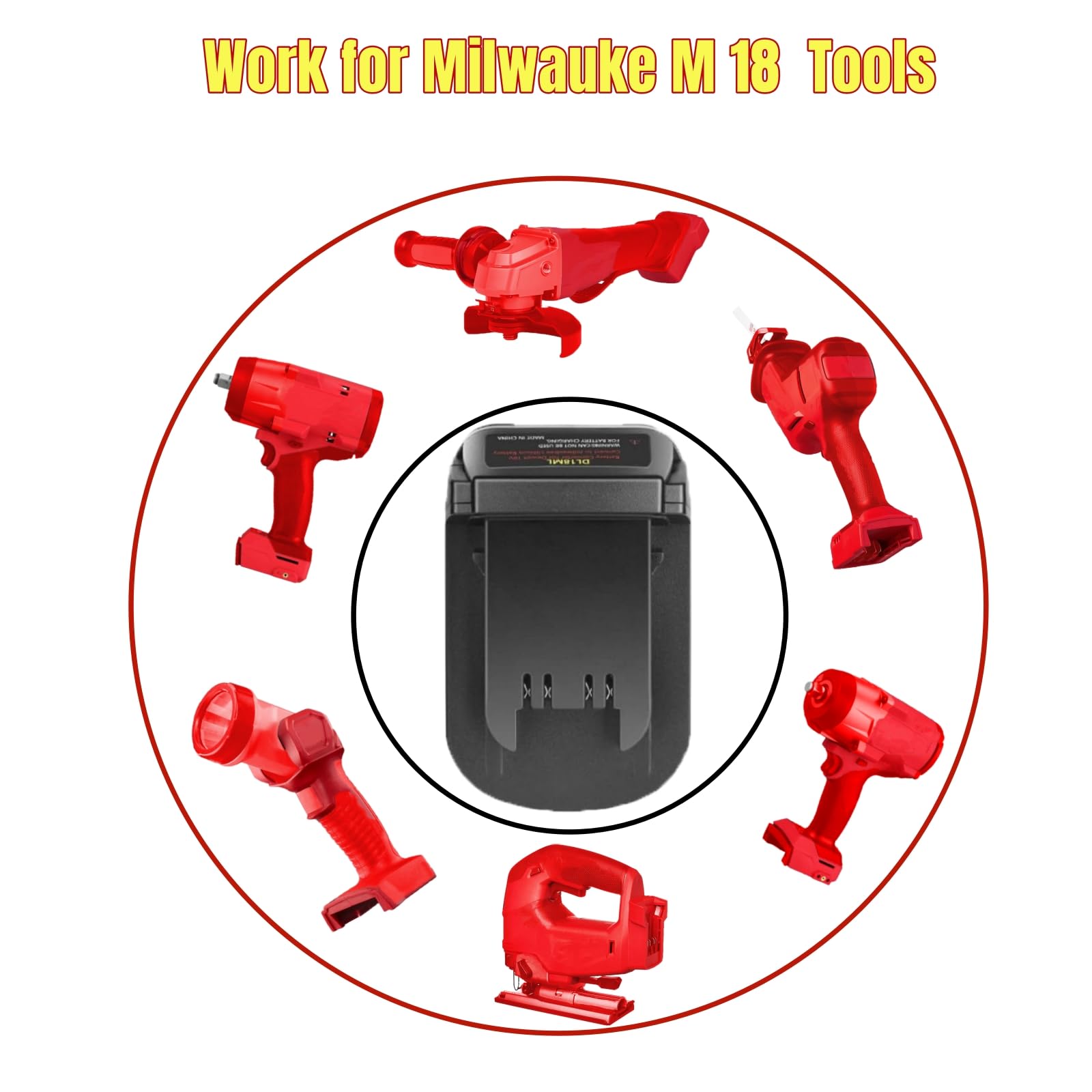 For Dewalt To For Milwaukee Battery Adapter (Only Adapter Included) (For Dewalt 20V Battery To For M18 Tools)