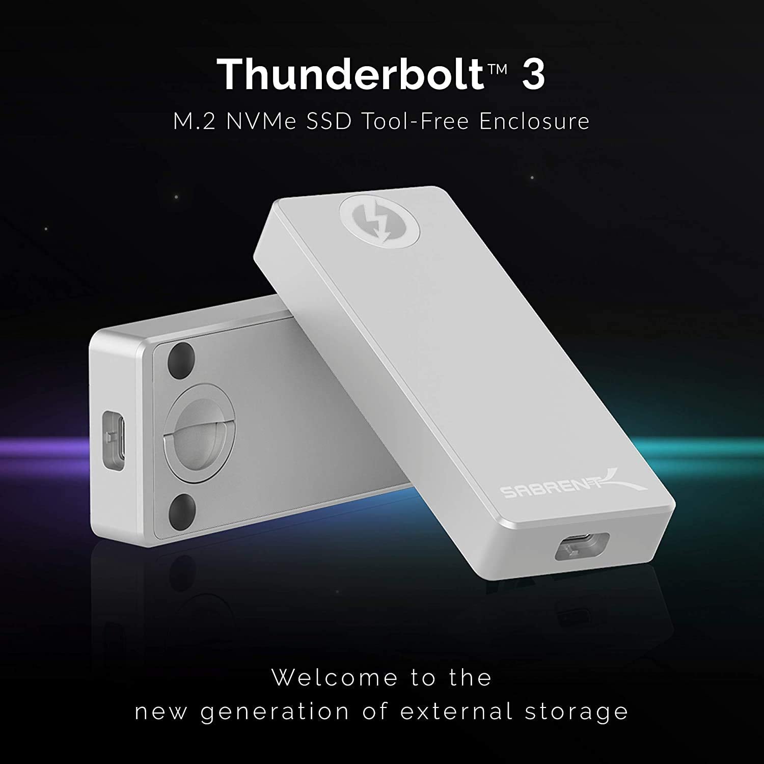 Sabrent Thunderbolt 3 Certified M.2 Nvme Ssd Tool Free Solid Aluminum Enclosure (Ec T3Ns)