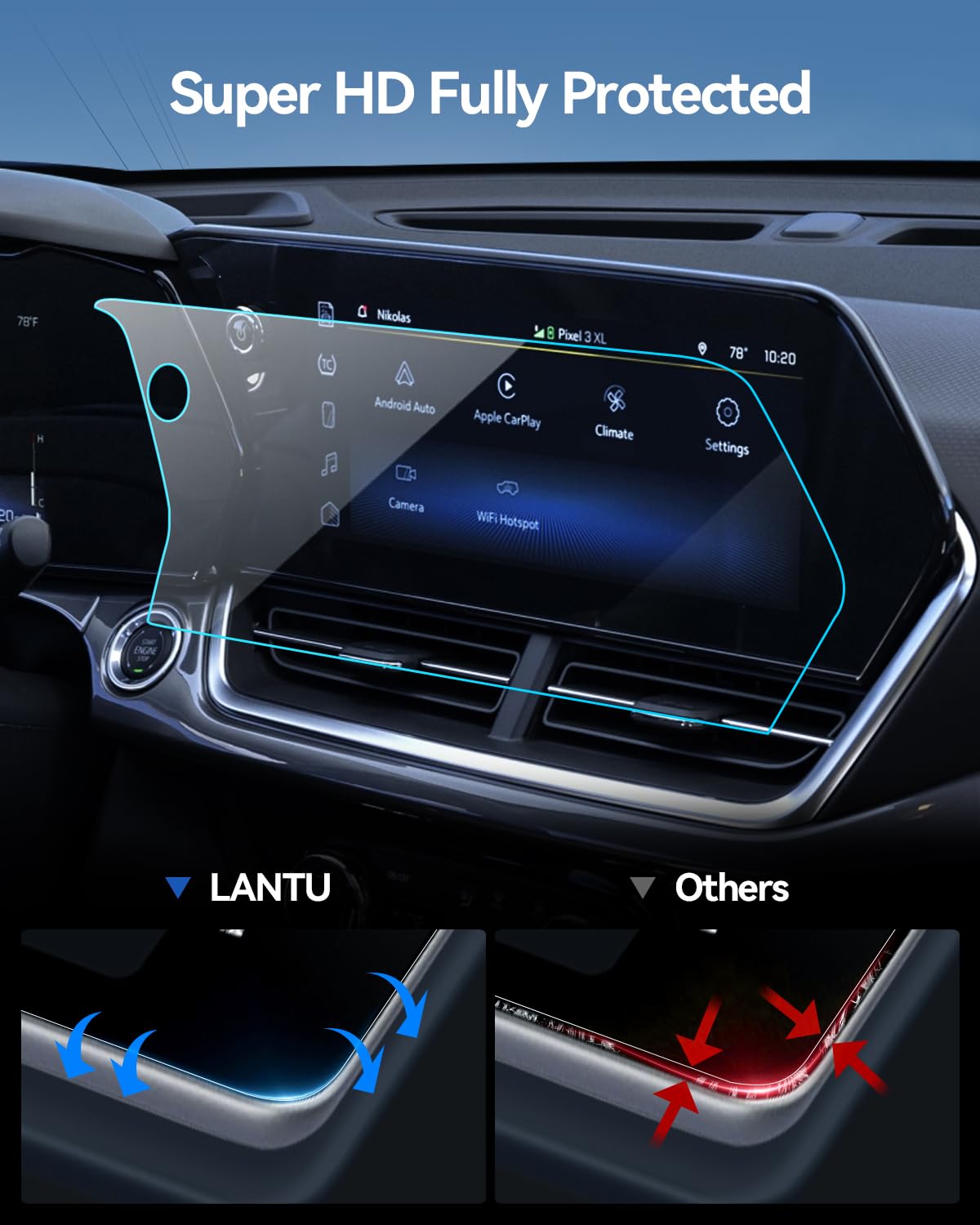Lantu Car Screen Protector For 2024 Trax (Lt, 2Rs, Activ) & Trailblazer (Ls, Lt, Activ, Rs) Accessories Navigation Touchscreen P
