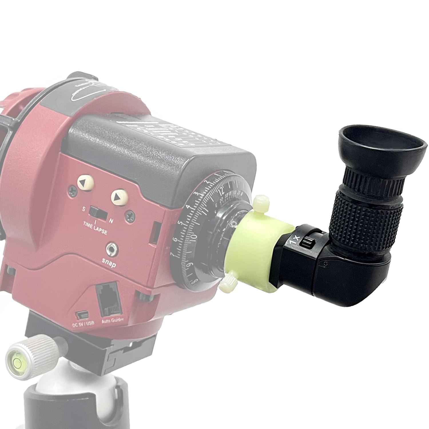 Right Angle Viewfinder With Adapter For Polar Scope, Built In Diopter And 360Rotating With 1X   2X Magnification For A Comfortab