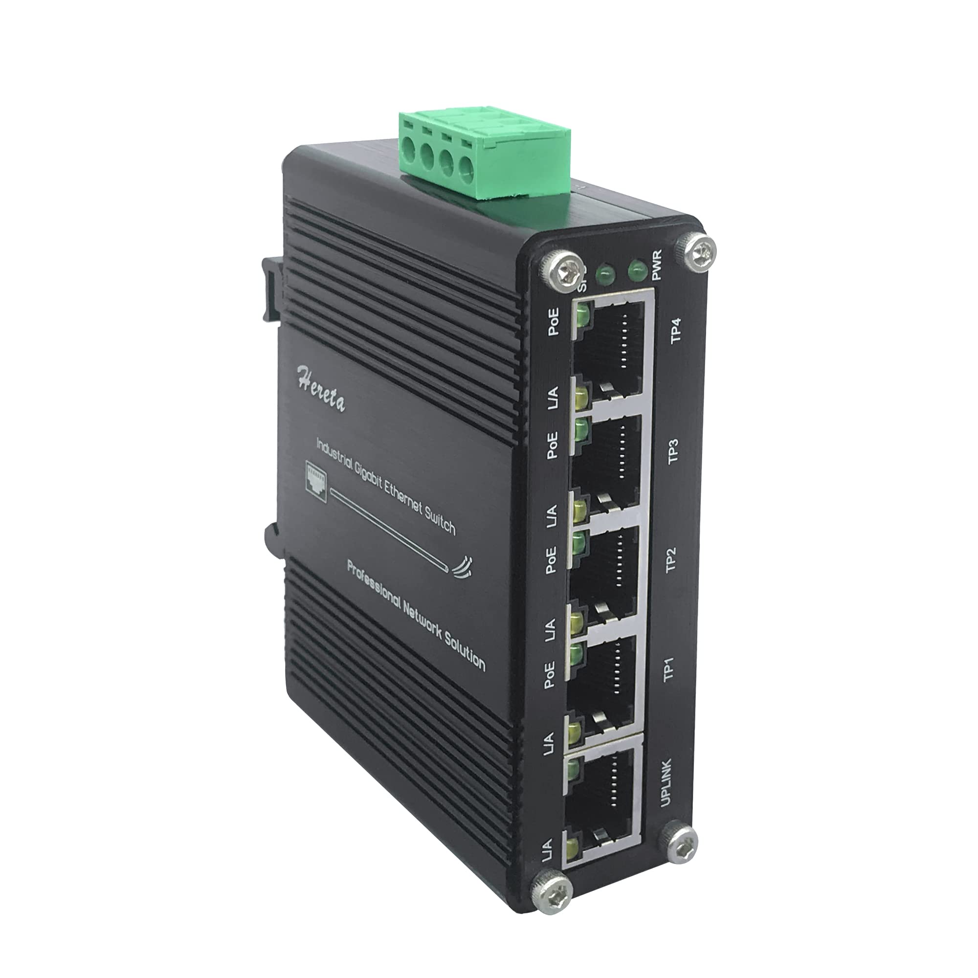 Industrial Gigabit Ethernet Poe+ Switch 5 Port 10/100/1000Base T Auto Mdi/Mdi X Half/Full Duplex Compact 30W Poe+ Ethernet Switc