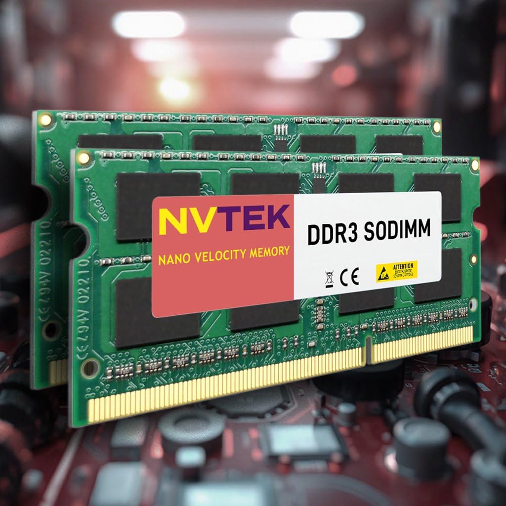 Nvtek 16Gb (2X8Gb) Ddr3 1600Mhz Pc3 12800 Sodimm 2Rx8 1.35V 204 Pin Non Ecc Laptop Pc Computer Memory Kit