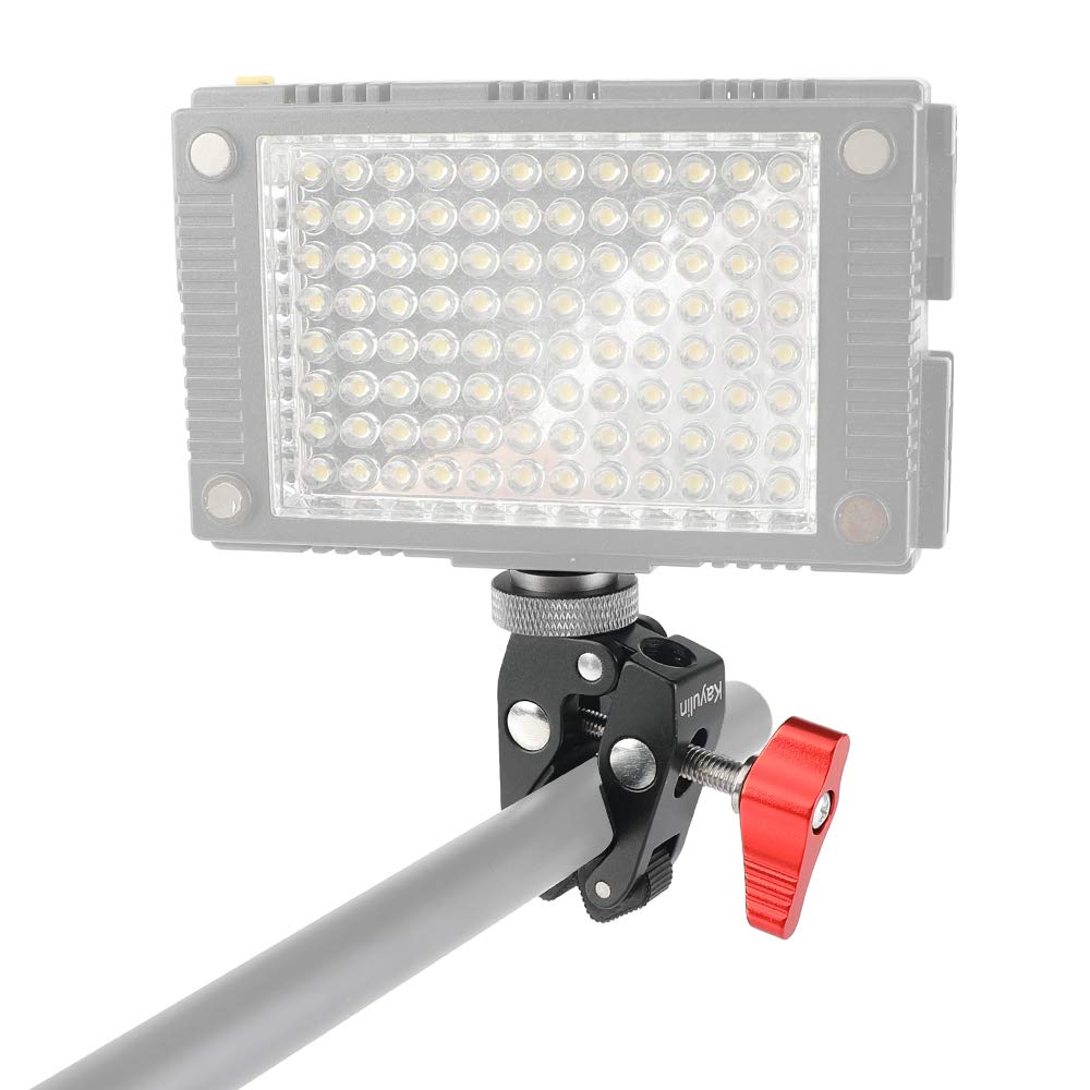 Kayulin Crab Clamp Holder With 1/4'' Screw Adapter For Studio Flash Light Camera Tripod (Silver Gray)