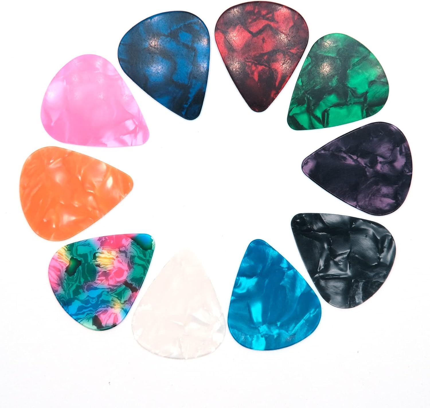 Fox Micro Guitar Picks10 Pack Premium Celluloid Guitar Pick Medium Variety Pack With Organizer Storage Box For Acoustic Guitar,