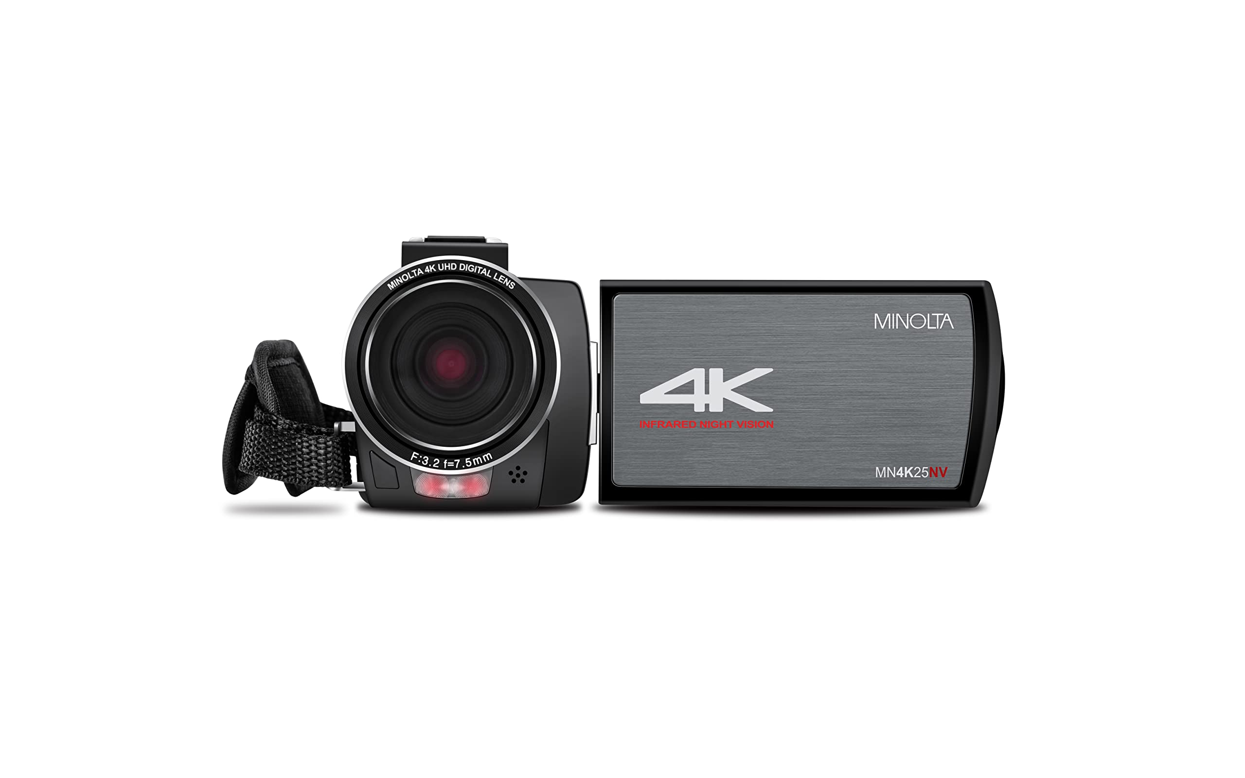 Minolta Mn4K25Nv 4K Ultra Hd 30 Mp Night Vision Camcorder (Black)