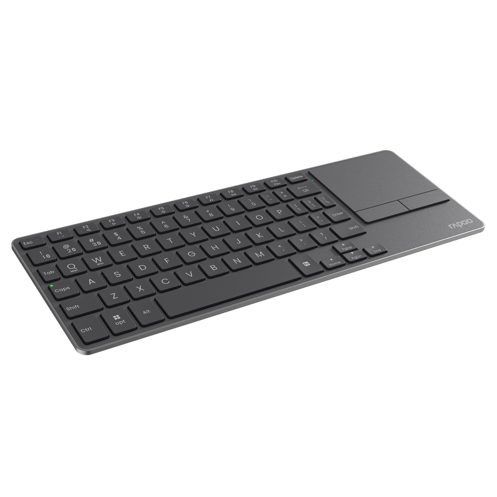 Rapoo Portable Wireless Keyboard with Touchpad, Multi-Device HTPC Keyboard for PC-Connected TV/Tablet/Steam Deck/Gaming Console/
