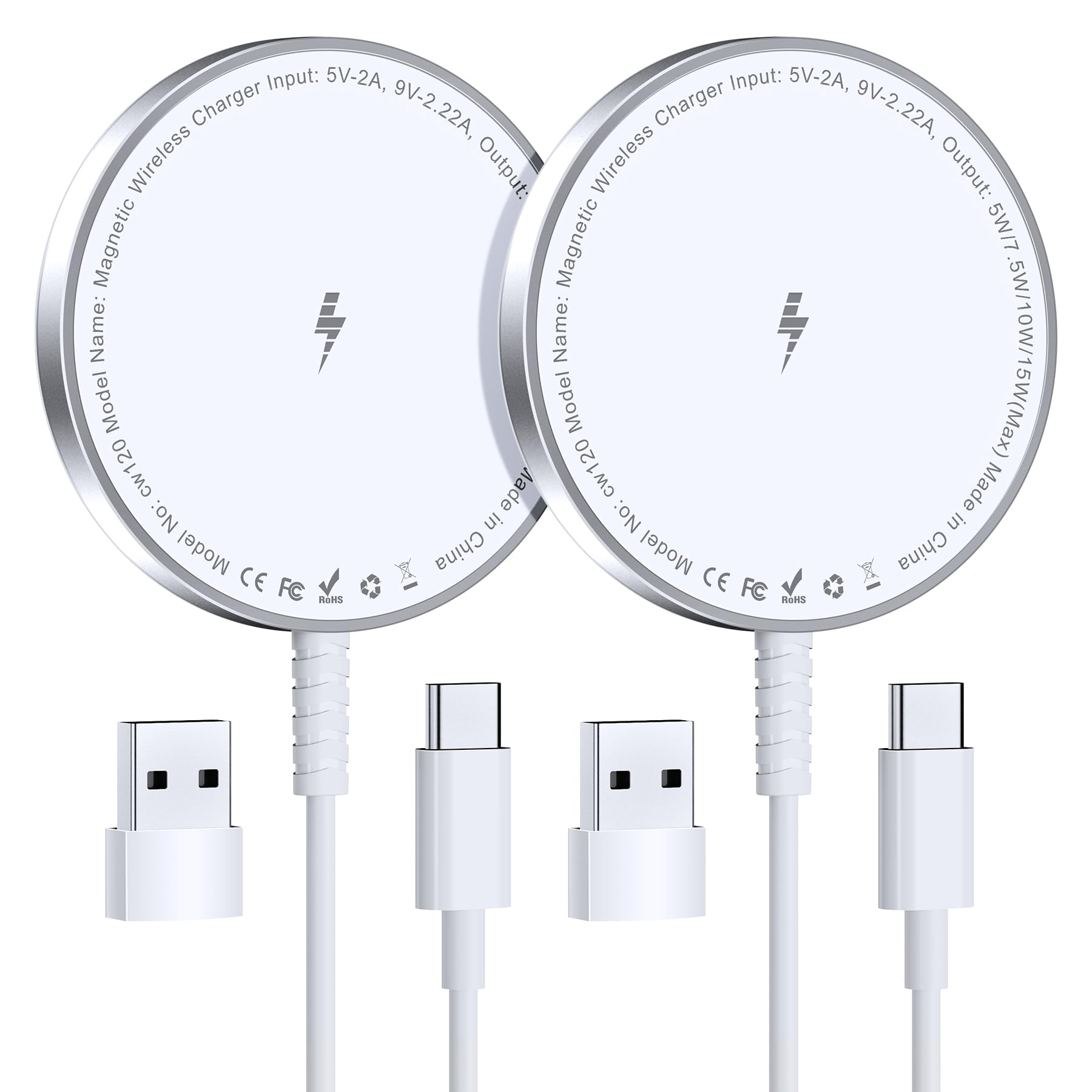 for MagSafe Charger: Magnetic Wireless Charging Pad for iPhone 17 16 15 14 13 12 Series & AirPods 4-2 Pro, Strong Magnet, Alumin