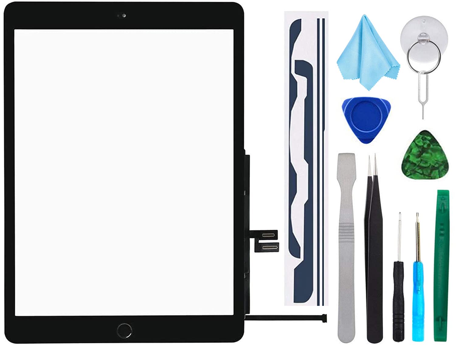 Touch Screen Replacement For Ipad 7Th 8Th Generation Digitizer 10.2'', With Home Button & Tool Repair Kit(Black)