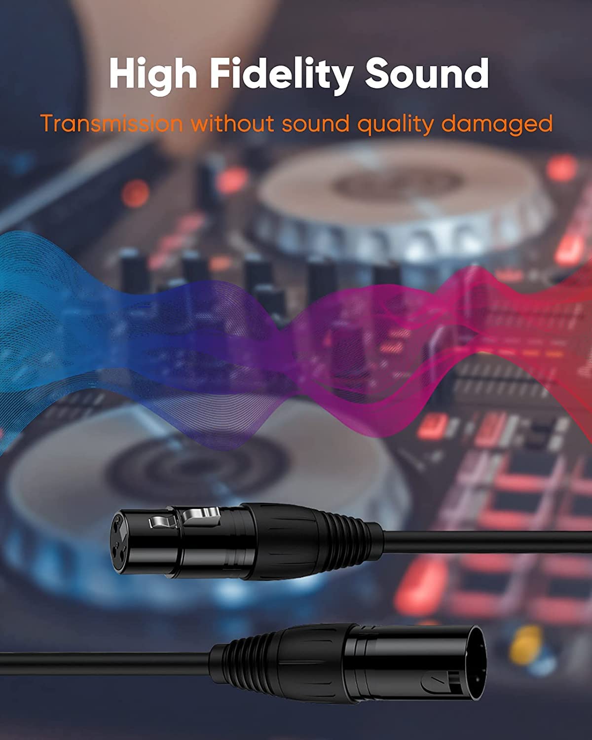 Cablecreation Xlr Cable, [5 Pack] 3 Ft Xlr Male To Xlr Female Balanced 3 Pin Microphone Cable, Black