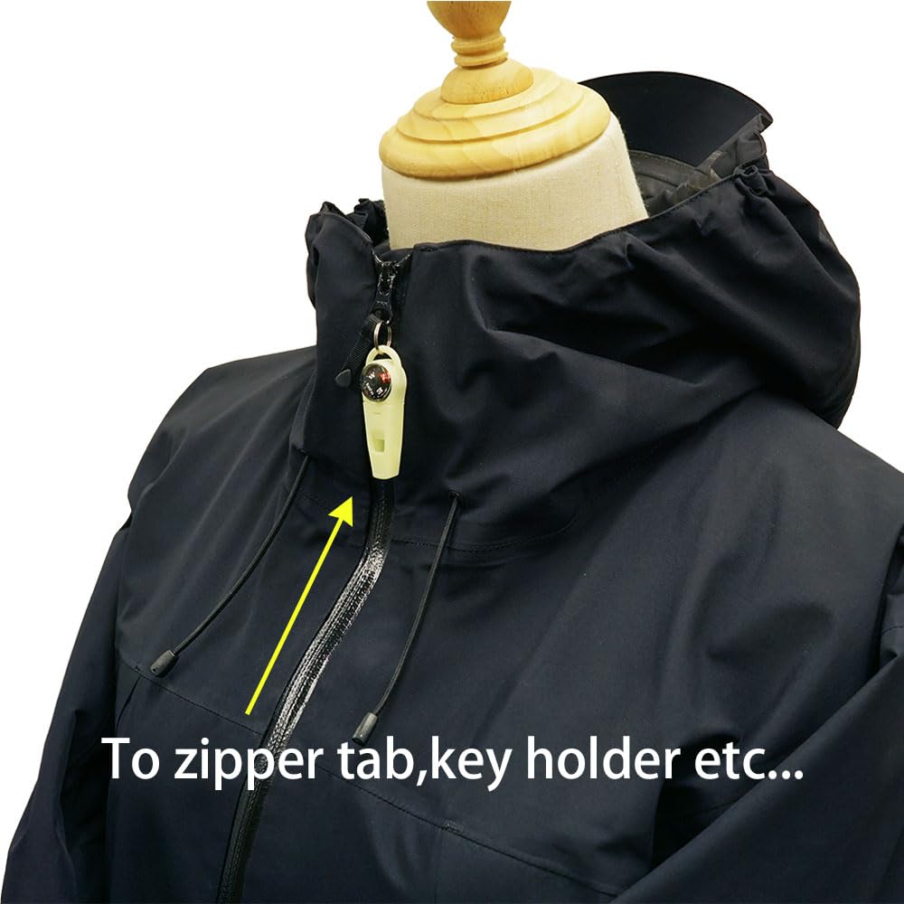 Polaris Waterproof Micro Compass Series/Watchband Or Edc Or With Mini Whistle Or With Whistle (Glow In The Dark Micro Whistle Co