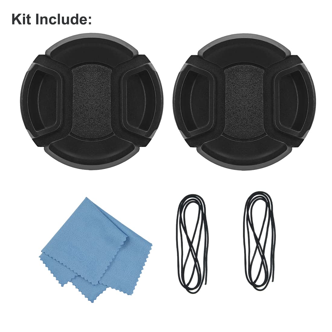 Sioti 39Mm Lens Cap, 2 Packs + 1 Piece Cleaning Wiper, Model:Lc 39, Compatiable With Camera Lens & Lens Filter & Filter Adapter