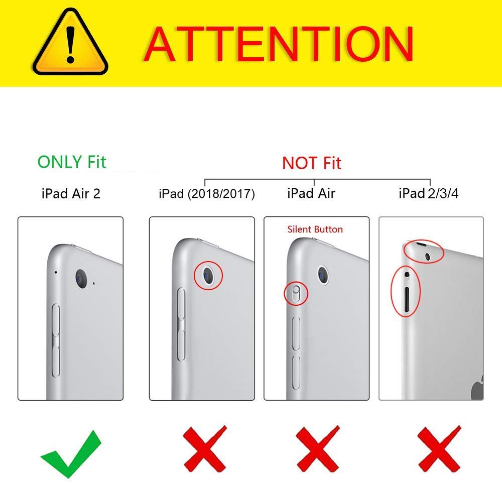 Bentoben Case For Ipad Air 2, Hybrid Shockproof Cases With Kickstand Rugged Triple Layer Shock Resistant Drop Proof Protective T