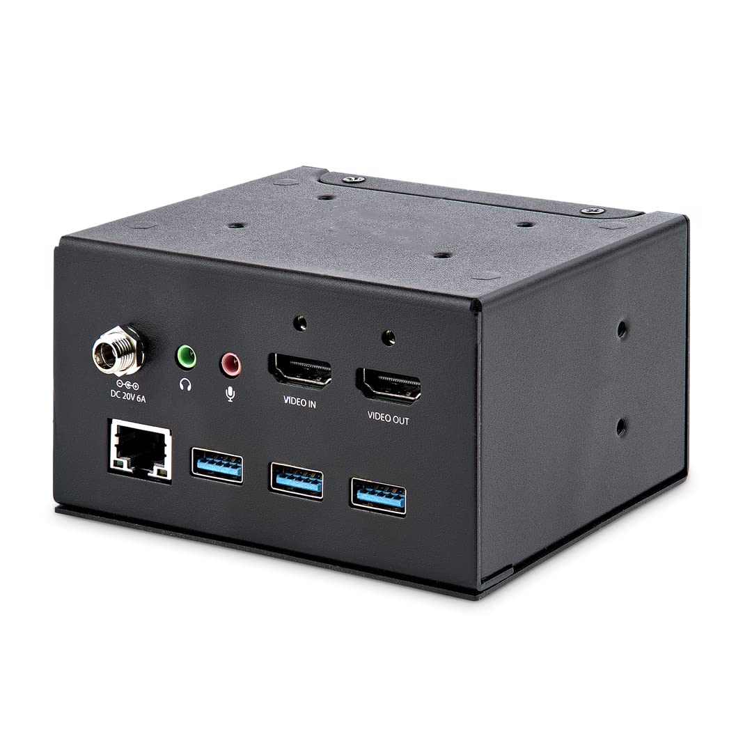 Startech.Com 4K Usb C Or Usb A Docking Station Module For Conference Table Connectivity Box   4K Hdmi   60W Usb C Power Delivery