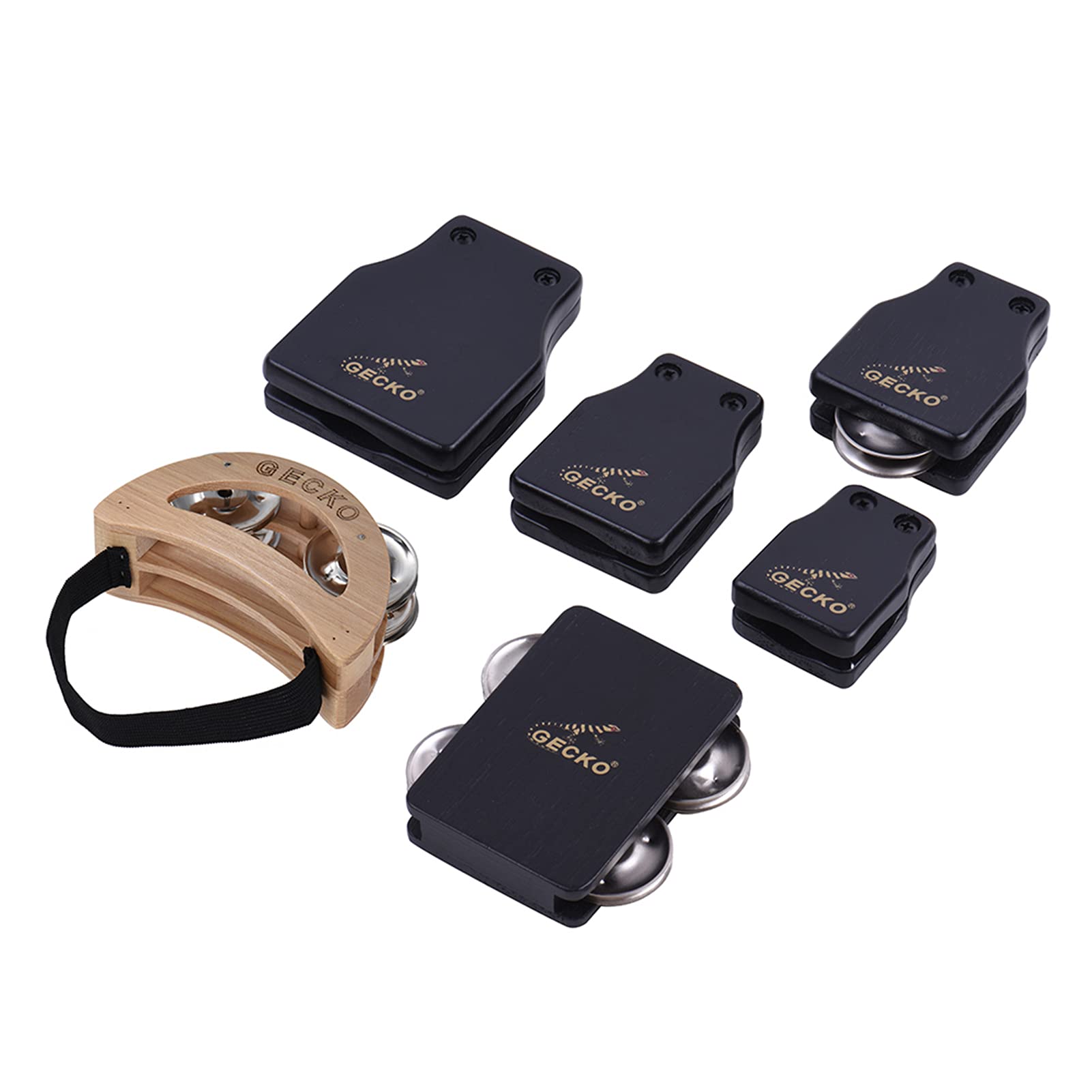 GK Series Cajon Box Drum Companions Set Including Castanets Jingle Bells Foot Tambourine Percussion InstrumentsMAIOO