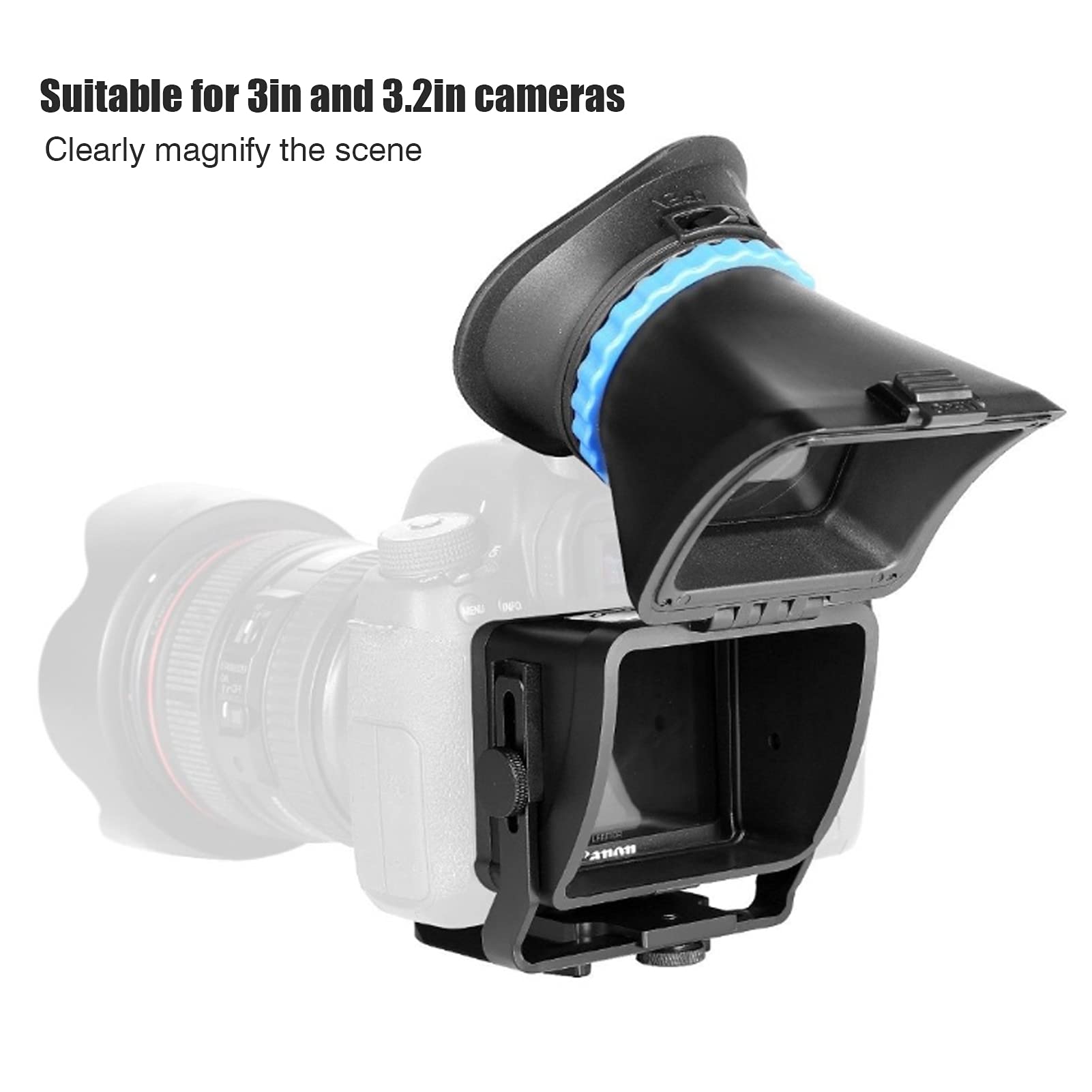 Hilitand Camera Viewfinder, 3X Amplification Camera Screen Viewfinder For Camera Camcorder With 3In/3.2In Screen Slr Viewfinder