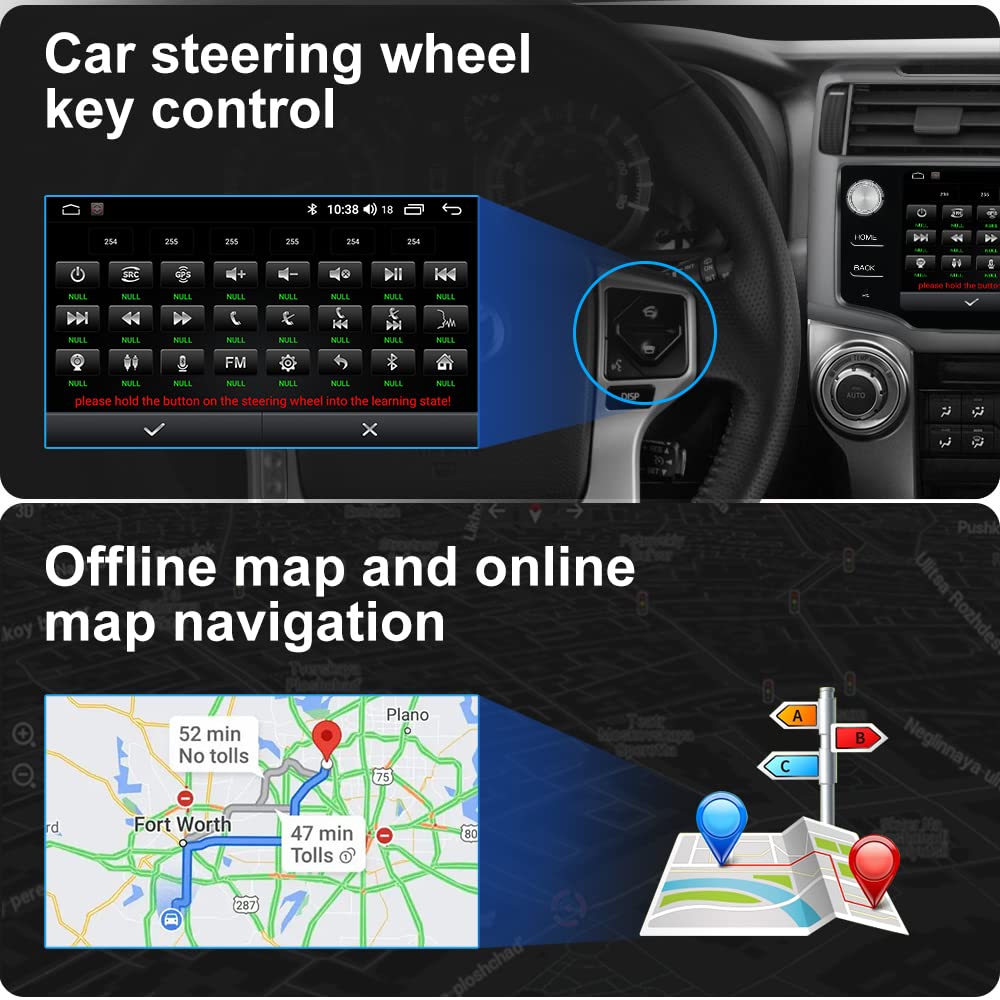 Android 13 Car Stereo For Toyota 4Runner 2014 2019 With Wireless Carplay Android Auto,10.33 Inch Touch Screen Bluetooth Gps Wifi