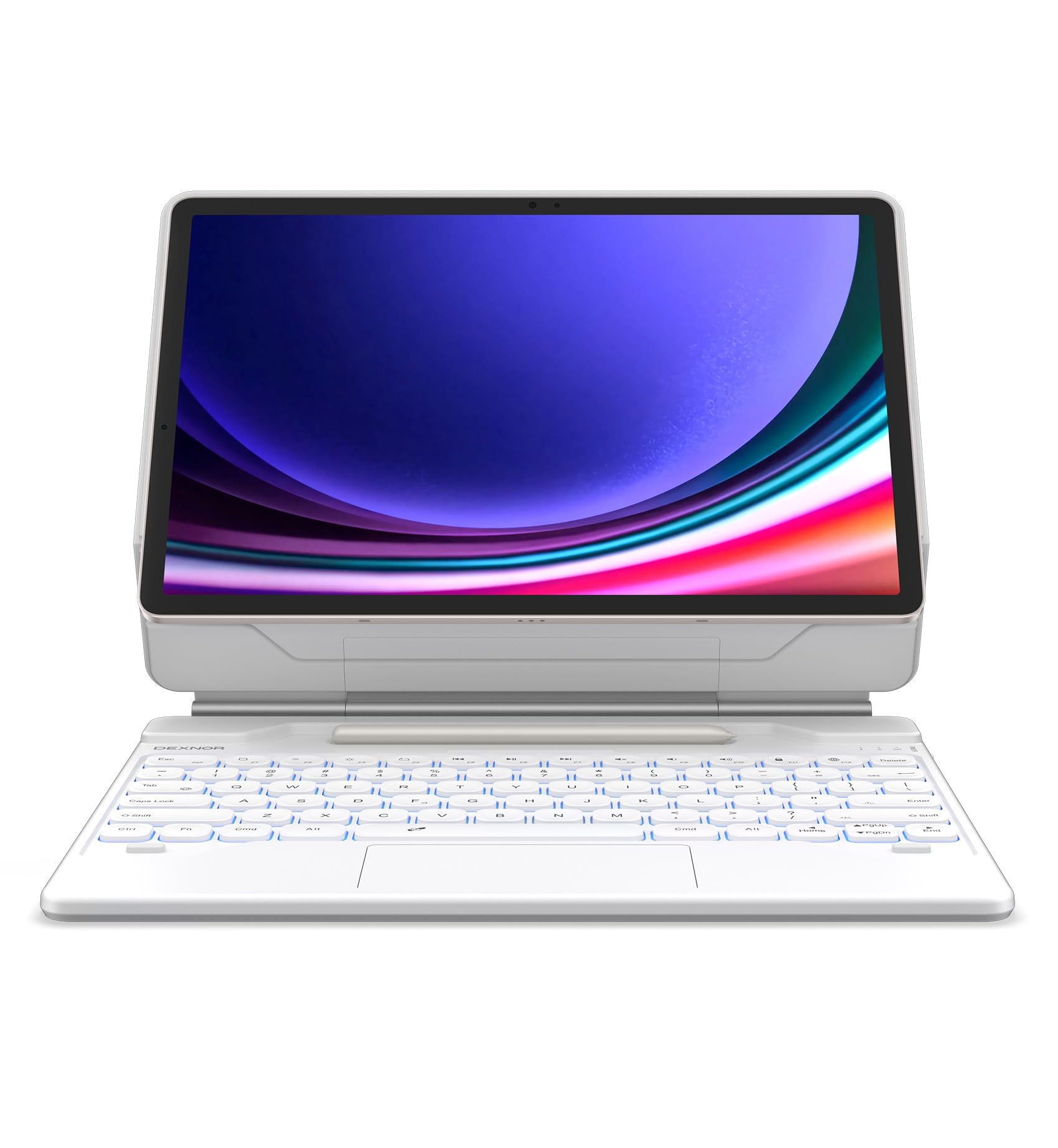 Dexnor for Samsung Galaxy Tab S10+ / S9+ / S8+ / S7+ Case with Keyboard, 12.4 Floating Cantilever Magnetic Stand, Multi-Touch 