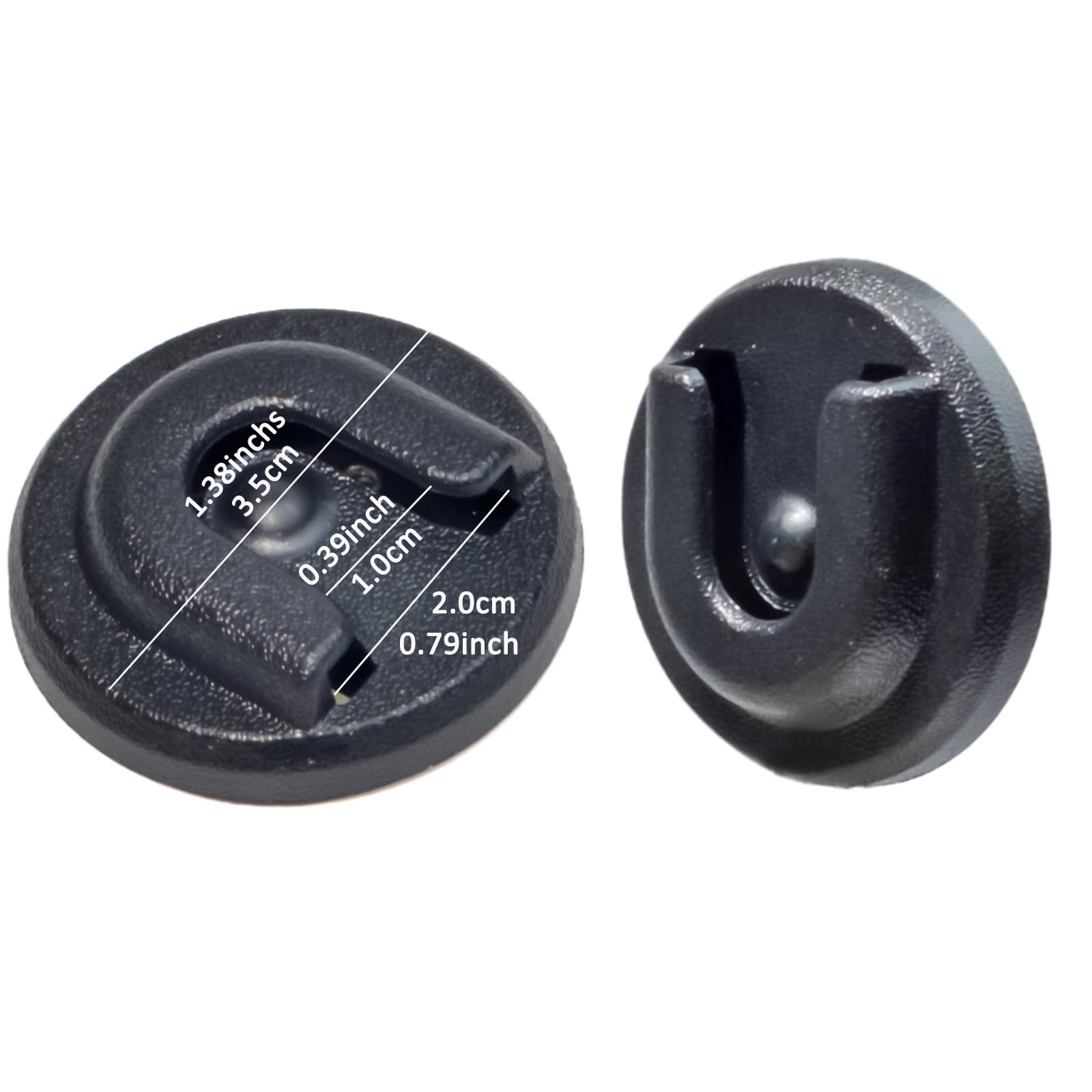 Hys Universal Mobile Ham Cb Radio Shoulder Speaker Microphone&Mic Hanger Holder Mount With Adhesive Back, Universal Round Knob (Packing Of 2Pcs)