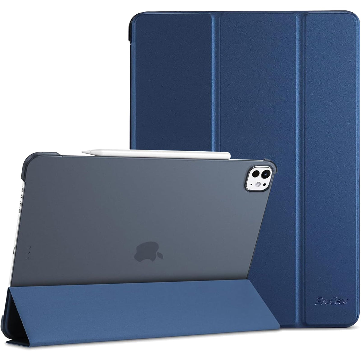 Procase For Ipad Pro 13 Inch Case 2024 (M4/7Th Gen), Ipad M4 13 Case Smart Folio Ipad Pro 13 Case, Slim Stand Translucent Hard S