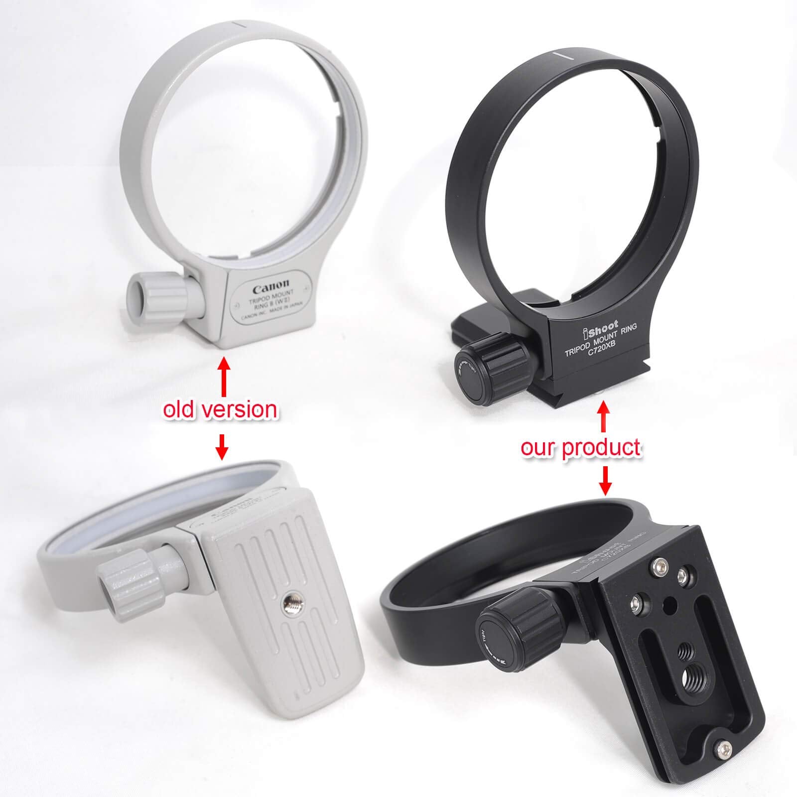 Ishoot 78Mm Tripod Mount Ring B(W) Lens Collar Support For Canon Ef 70 200Mm F/2.8L Usm/Is Usm/Is Ii Usm/Iii Usm, Ef 100 400Mm F
