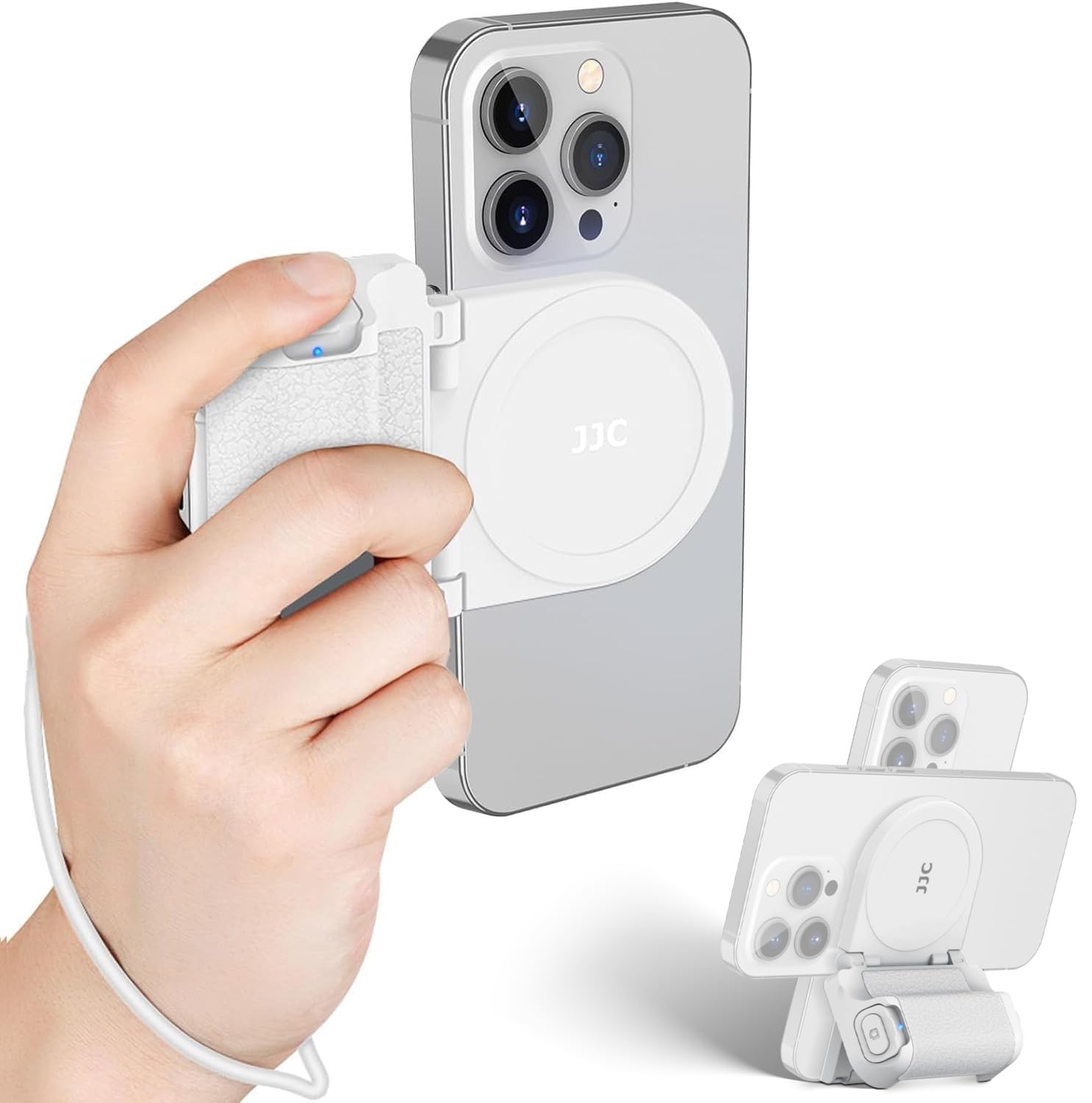 Magnetic Smartphone Shooting Holder Hand Grip Handle Snap On Phone Stand With Tripod Mount & Wireless Shutter Remote For Iphone 