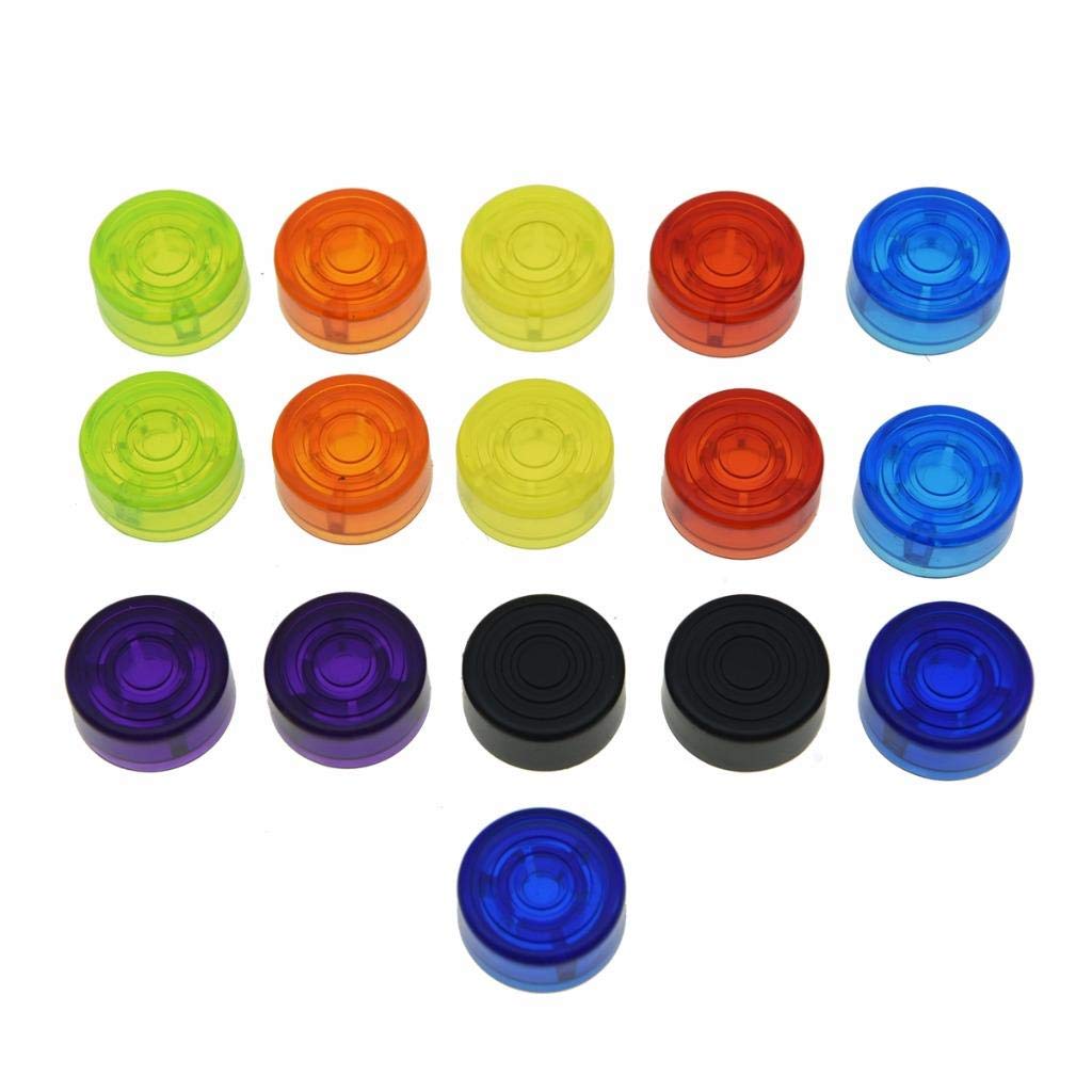 Dopro Guitar Effect Pedal Footswitch Toppers Effect Foot Nail Caps Pedal Protection Cap With Multi Colors 16 Pack