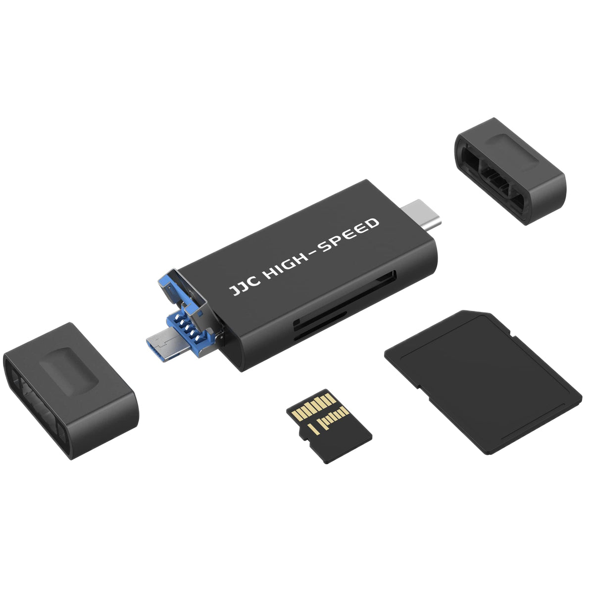 Usb 3.1 Sd Card Reader, 3 In 1 Uhs Ii Sd 4.0 Micro Sd Card Reader Adapter With Usb C 3.1 Micro Usb 2.0 Connectors For Camera Lap