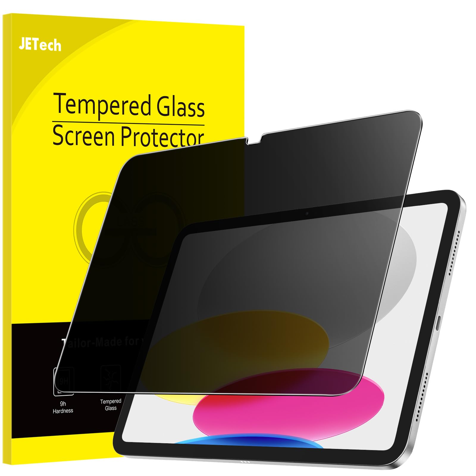 Jetech Privacy Screen Protector For Ipad 10 (10.9 Inch, 2022 Model, 10Th Generation), Anti Spy Tempered Glass Film